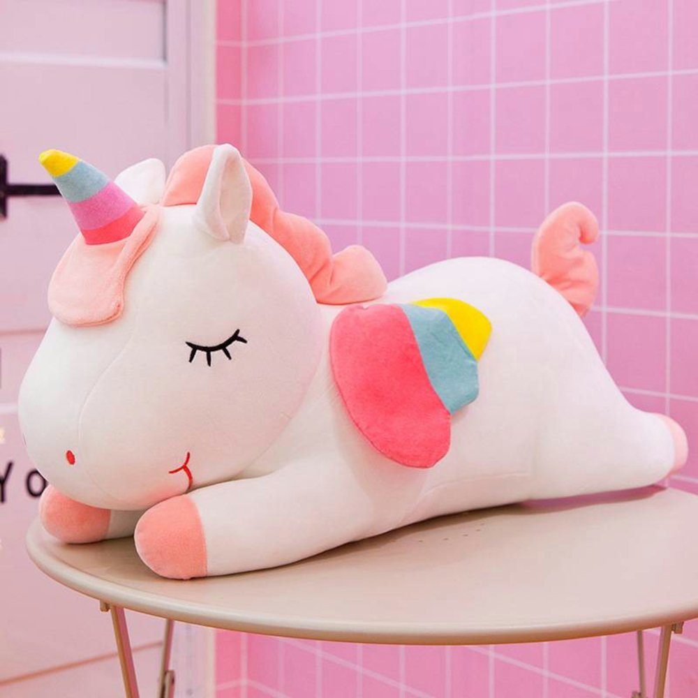 Tinisu Kuscheltier Einhorn Kuscheltier - 30 cm weiches Plüschtier schlafendes Unicorn