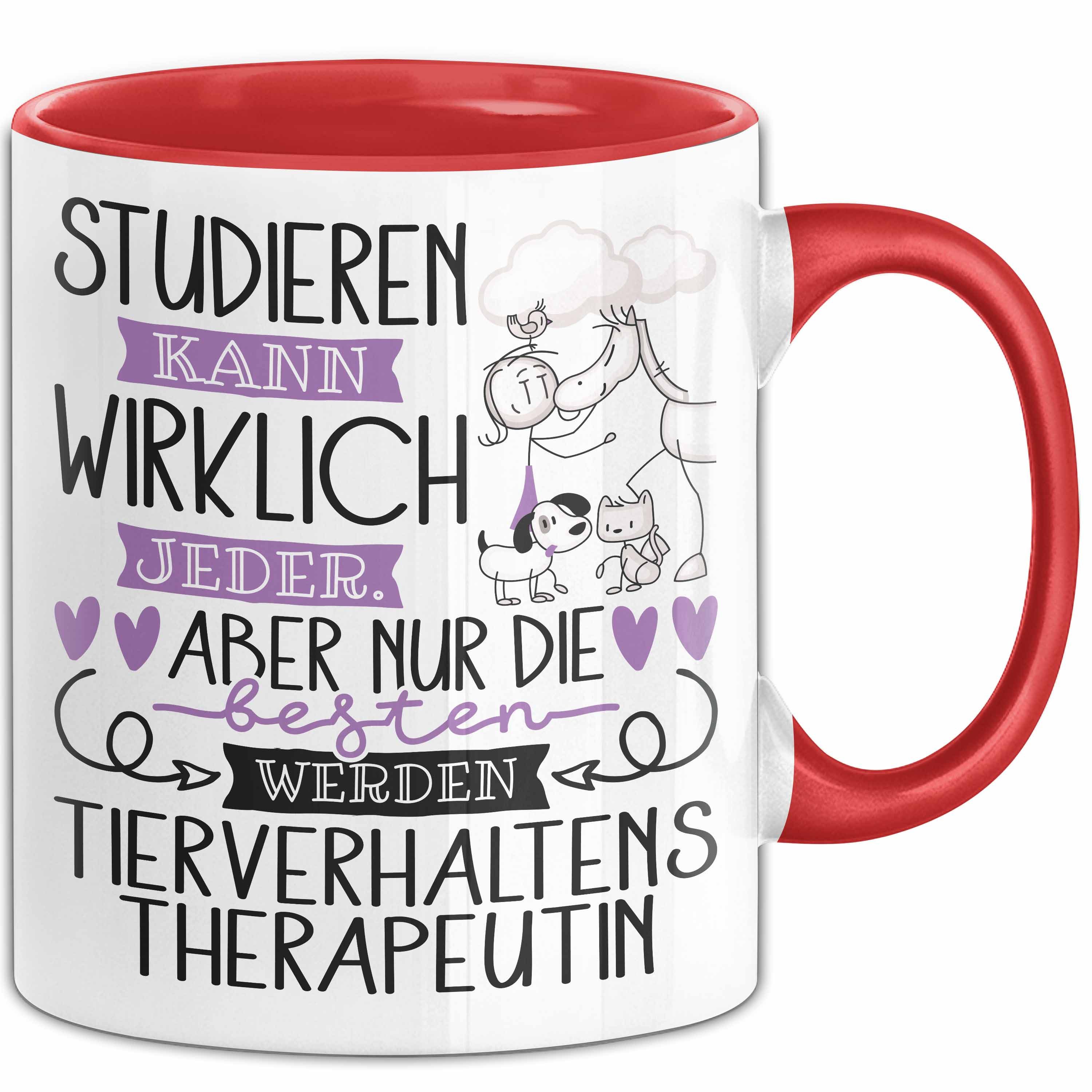 Trendation Tasse Tierverhaltenstherapeutin Tasse Lustiges Geschenk Studieren Kann Wir