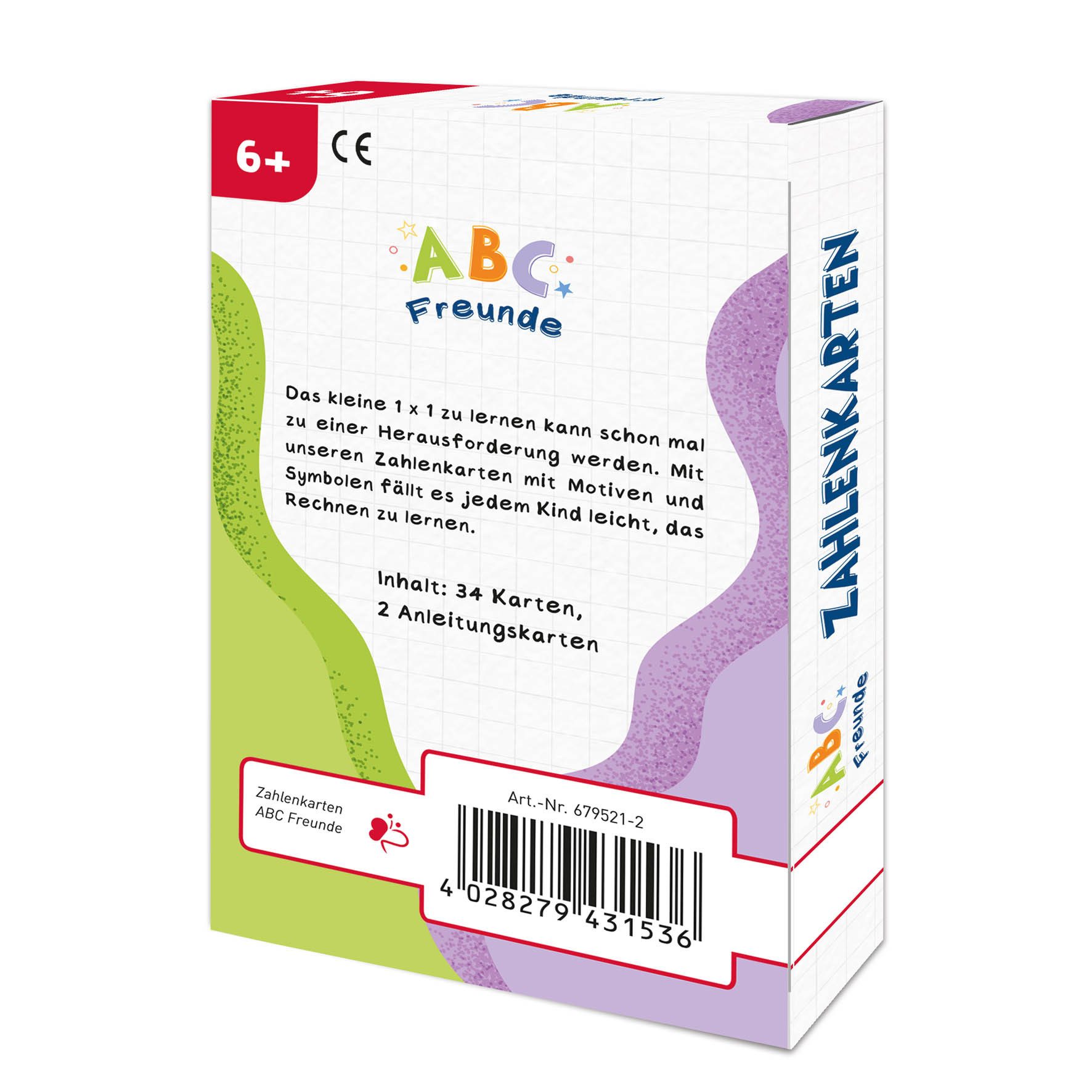 Roth Schultüte Lernkarten "ABC Freunde" Zahlen, Verschluss