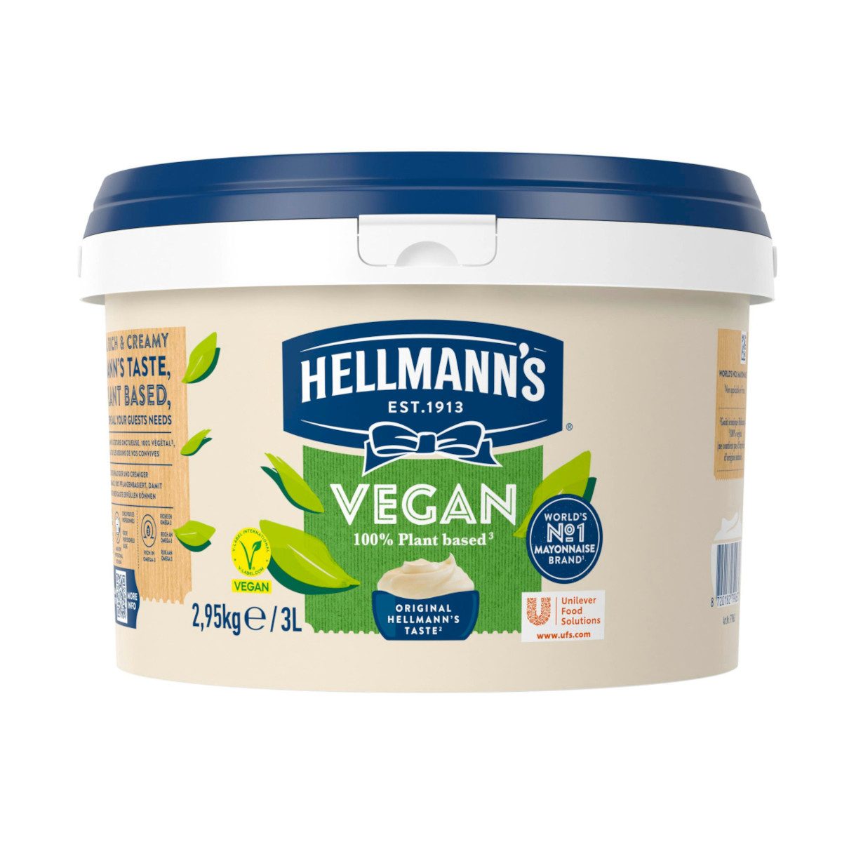 HELLMANN'S Saucen, Hellmann's vegane Mayonnaise Vegane Alternative Eimer 3 Liter