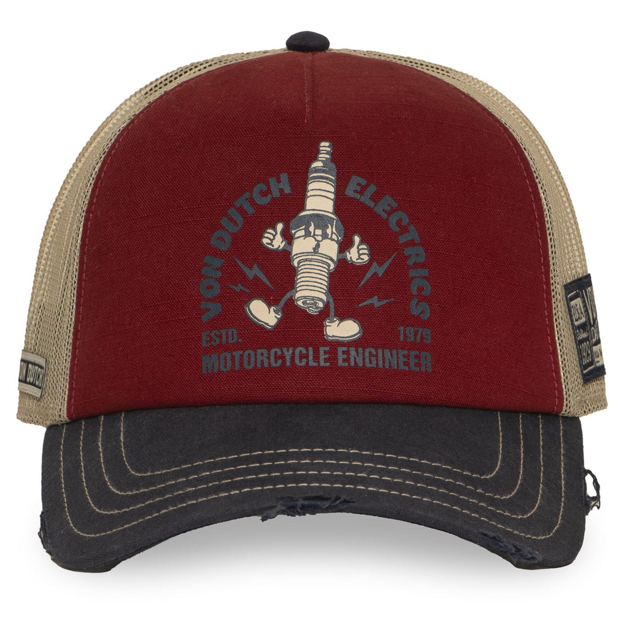 Von Dutch Trucker Cap Von Dutch Originals Trucker Cap - CREW DEVIL HARD BEAST RACING (Basecap, Basecap, Meshcap, Trucker Kappe) Used-Look