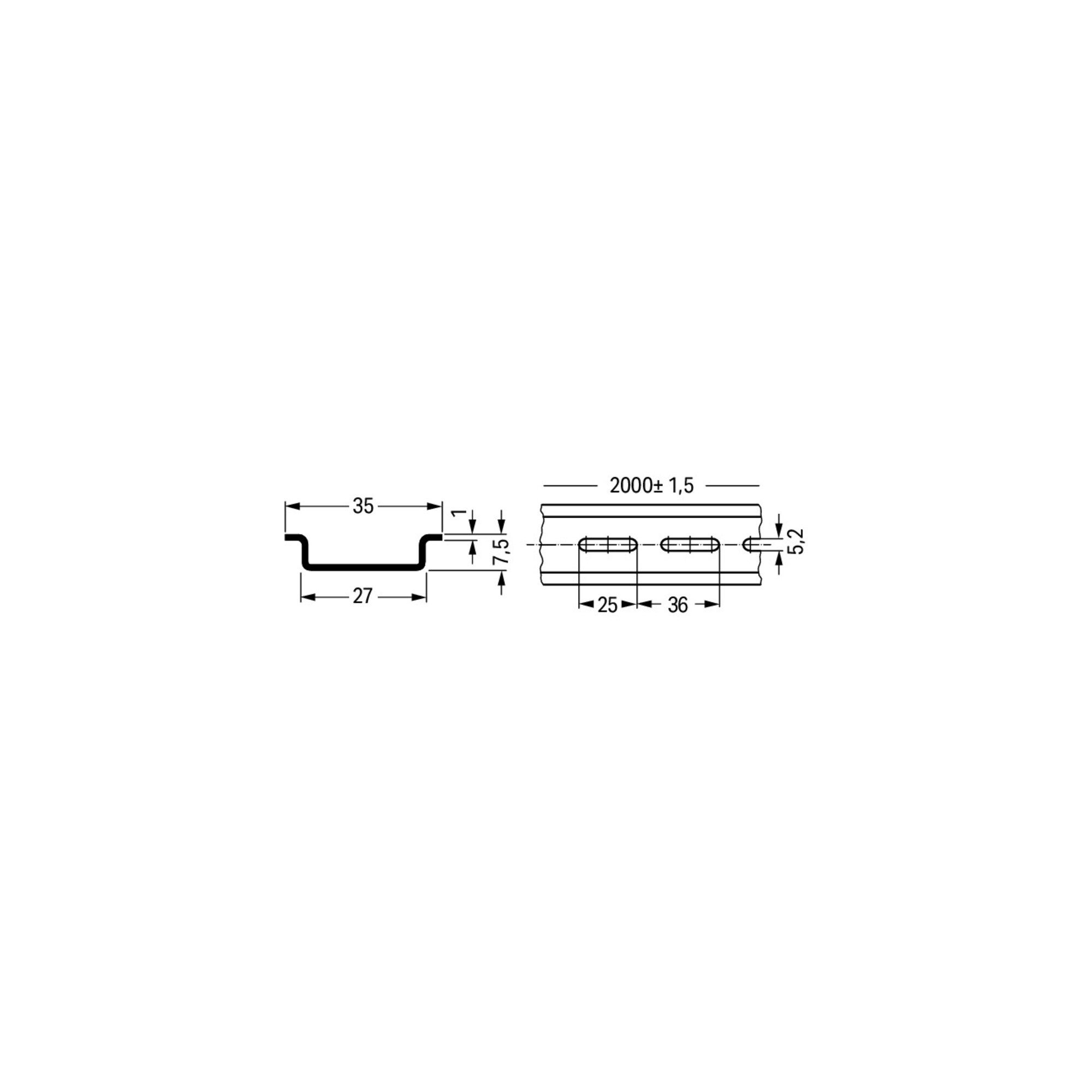 WAGO WAGO GmbH& Co. KG Tragschiene 35x7,5x1x2000mm gel. 210-112 Hutschienen-Netzteil