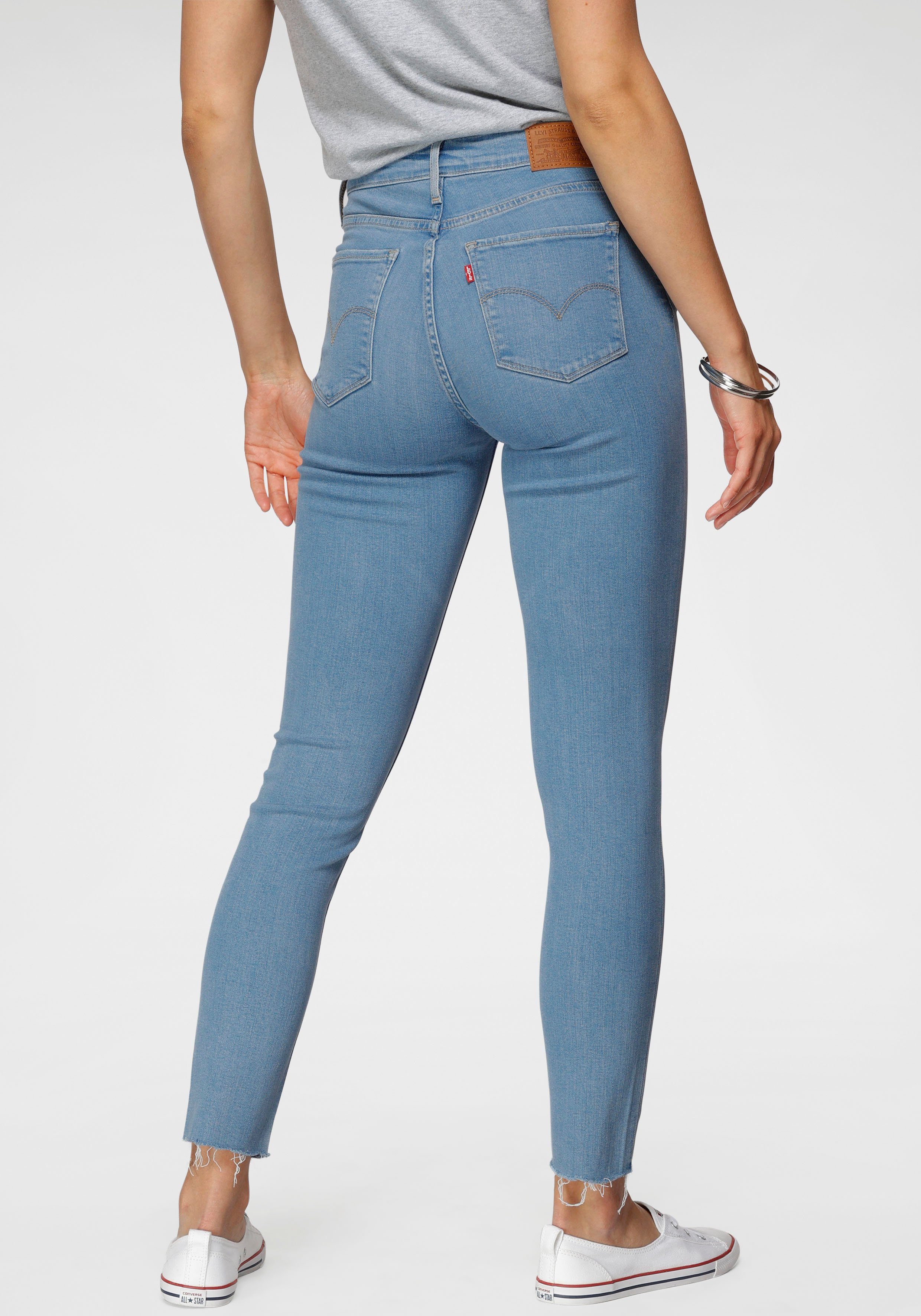 Damen Jeans Levi's® Skinny-fit-Jeans 721 High Rise mit offenem Saum