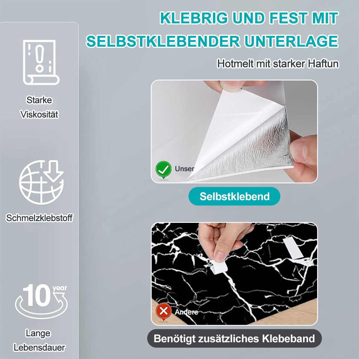 RWEUOQ Fliesenaufkleber Fliesenaufkleber 3D Fliesenaufkleber Klebefliesen günstig online kaufen