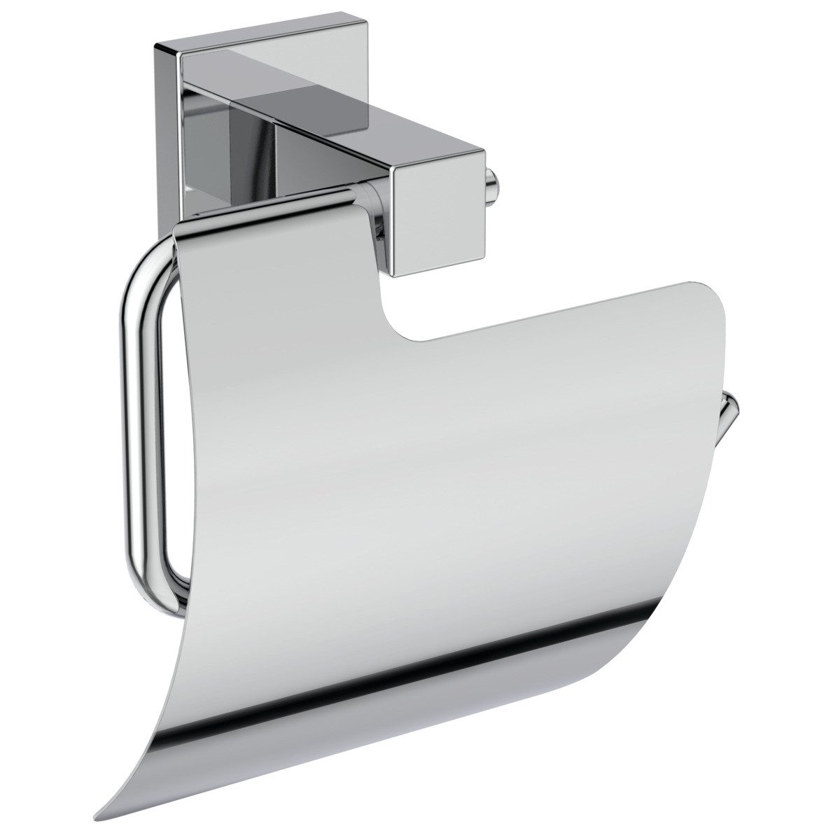 Ideal Standard Toilettenpapierhalter IOM SQUARE, mit Deckel, Verdeckte Befestigung und einfache Montage