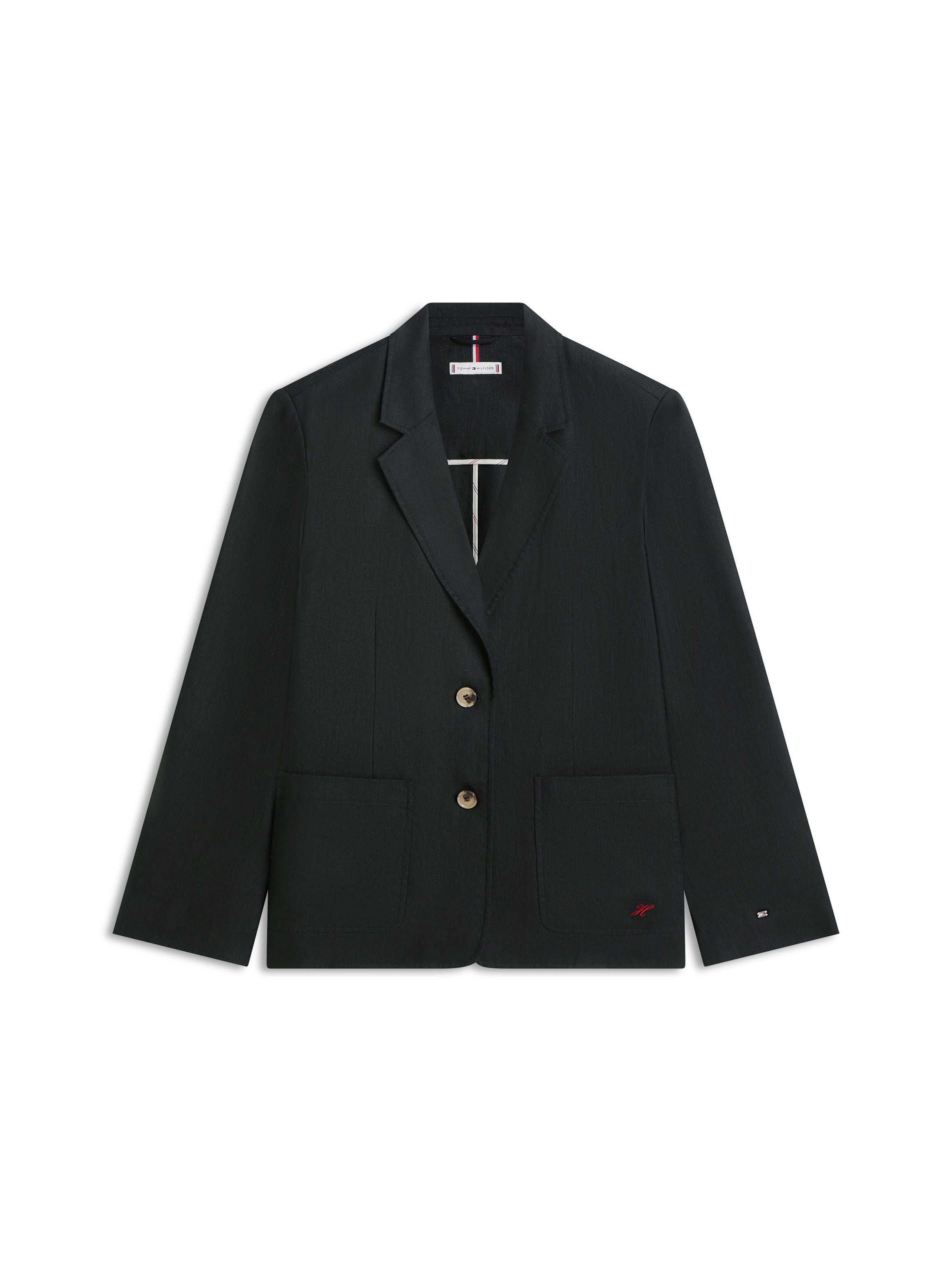 Tommy Hilfiger Kurzblazer NEW ESS LINEN REG SB BLAZER mit aufgesetzten Taschen – Bild 4 von 5
