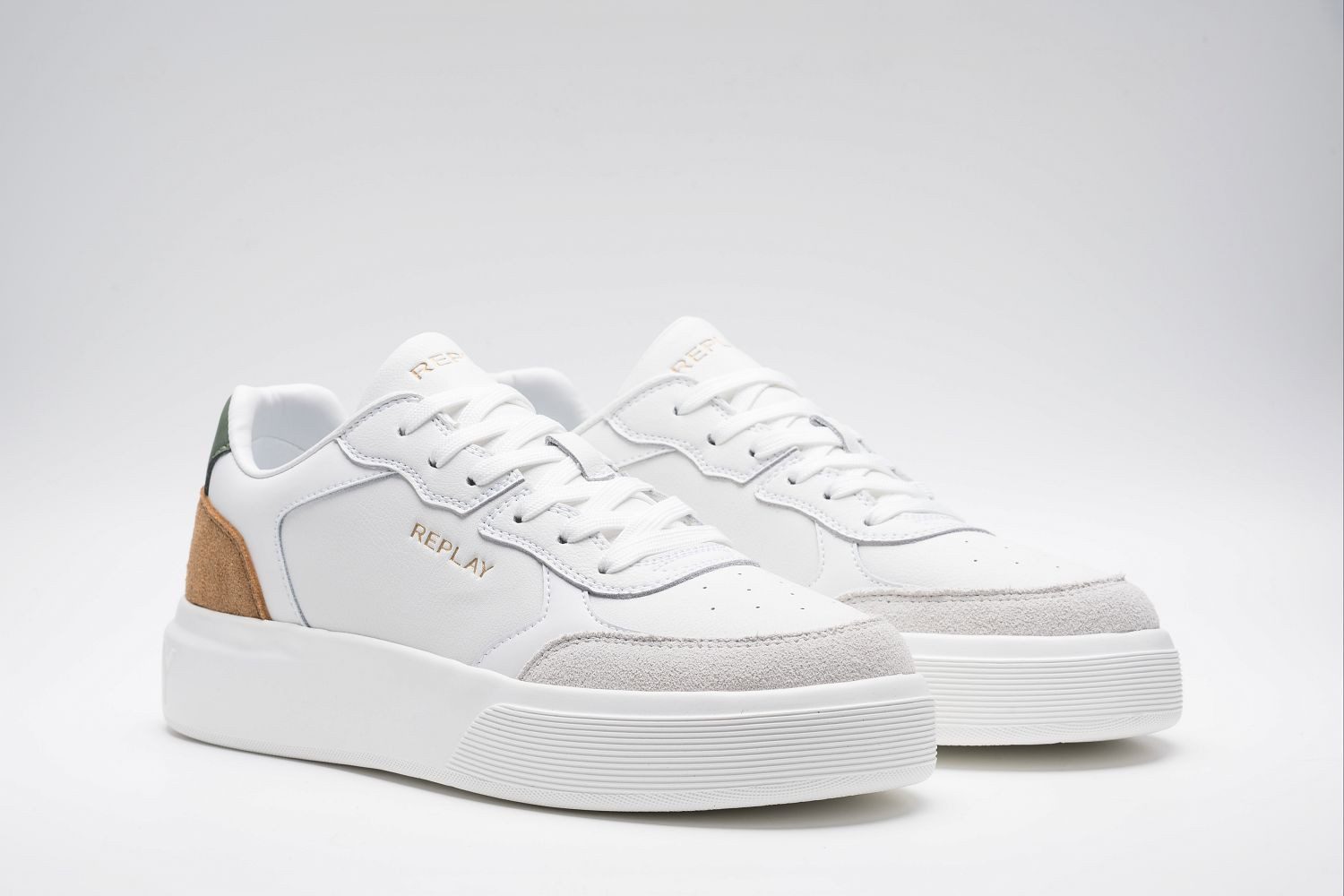 Replay Sneaker Basket-Sneaker, Halbschuh, Schnürschuh mit Kontrast an der Ferse