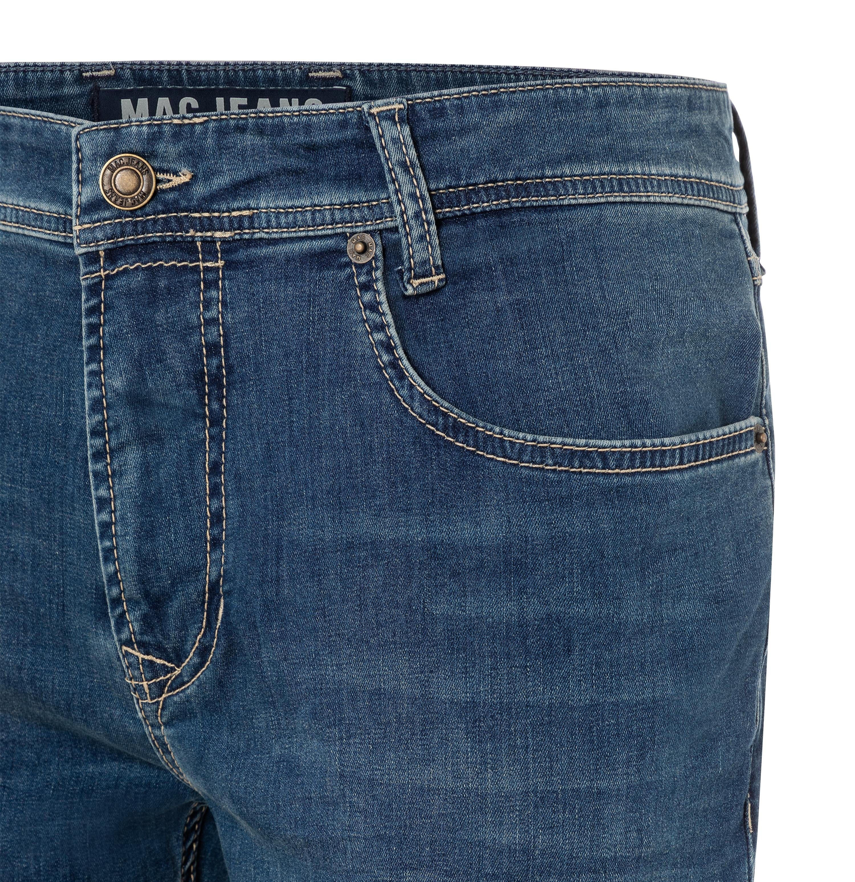 5-Pocket-Jeans Wash MAC Stretch-Denim, und Arne Pipe Vintage super elastisch bequem Ocean