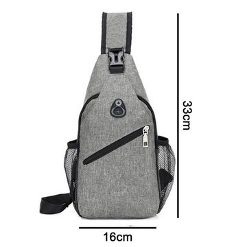 Lubgitsr Freizeitrucksack Anti-Diebstahl Sling Bag für Damen und Herren Brusttasche (1-tlg)