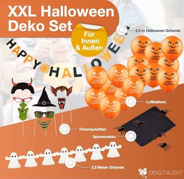 Dekotalent® Hängedekoration XXL Halloween Deko Dekoration Grusel Set mit über 30 Teilen (All-in-one Set, 1 St., Deko Set mit über 30 Teilen), Über 30 Teilen