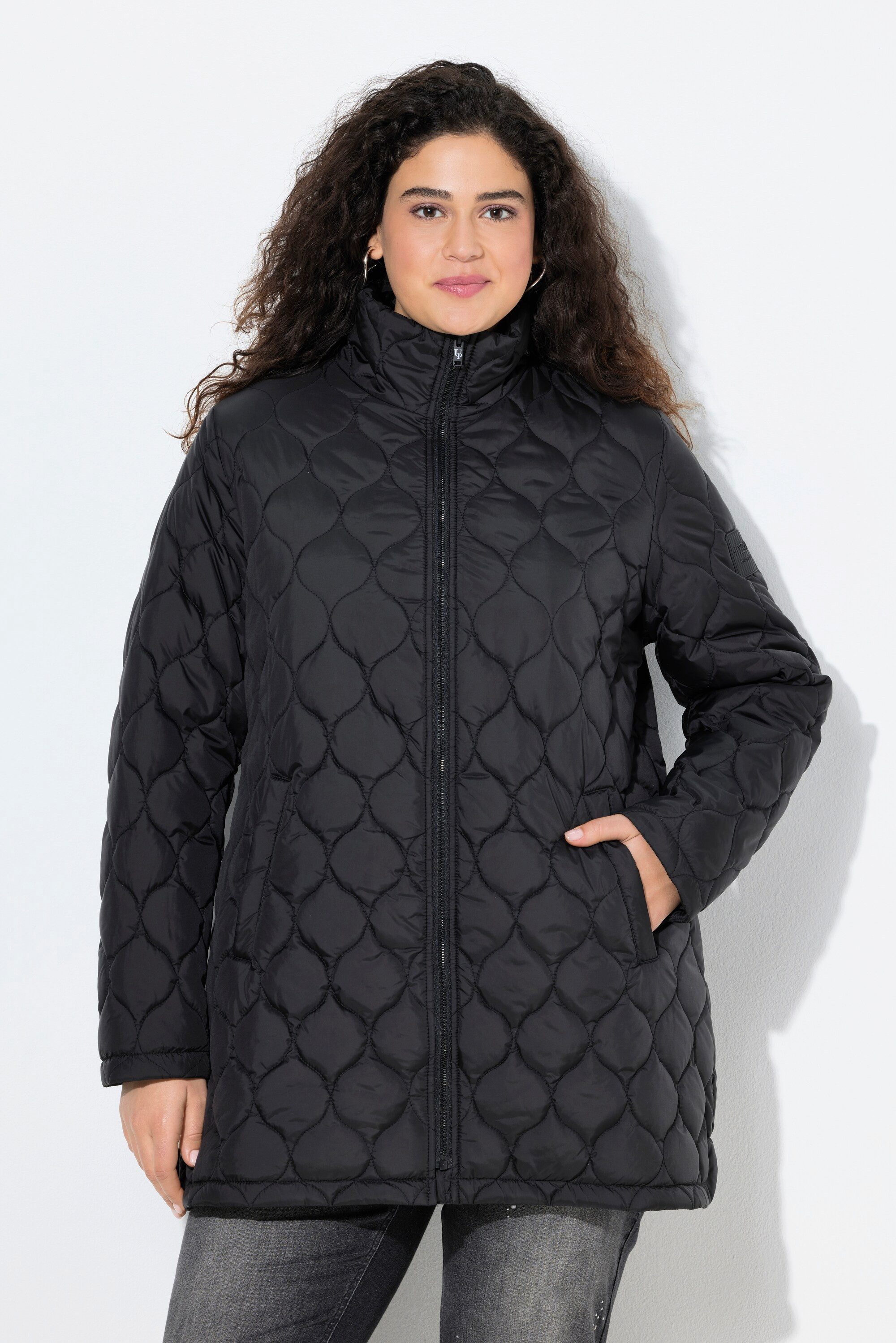 Ulla Popken Steppjacke HYPRAR Steppjacke wasserabweisend Stehkragen
