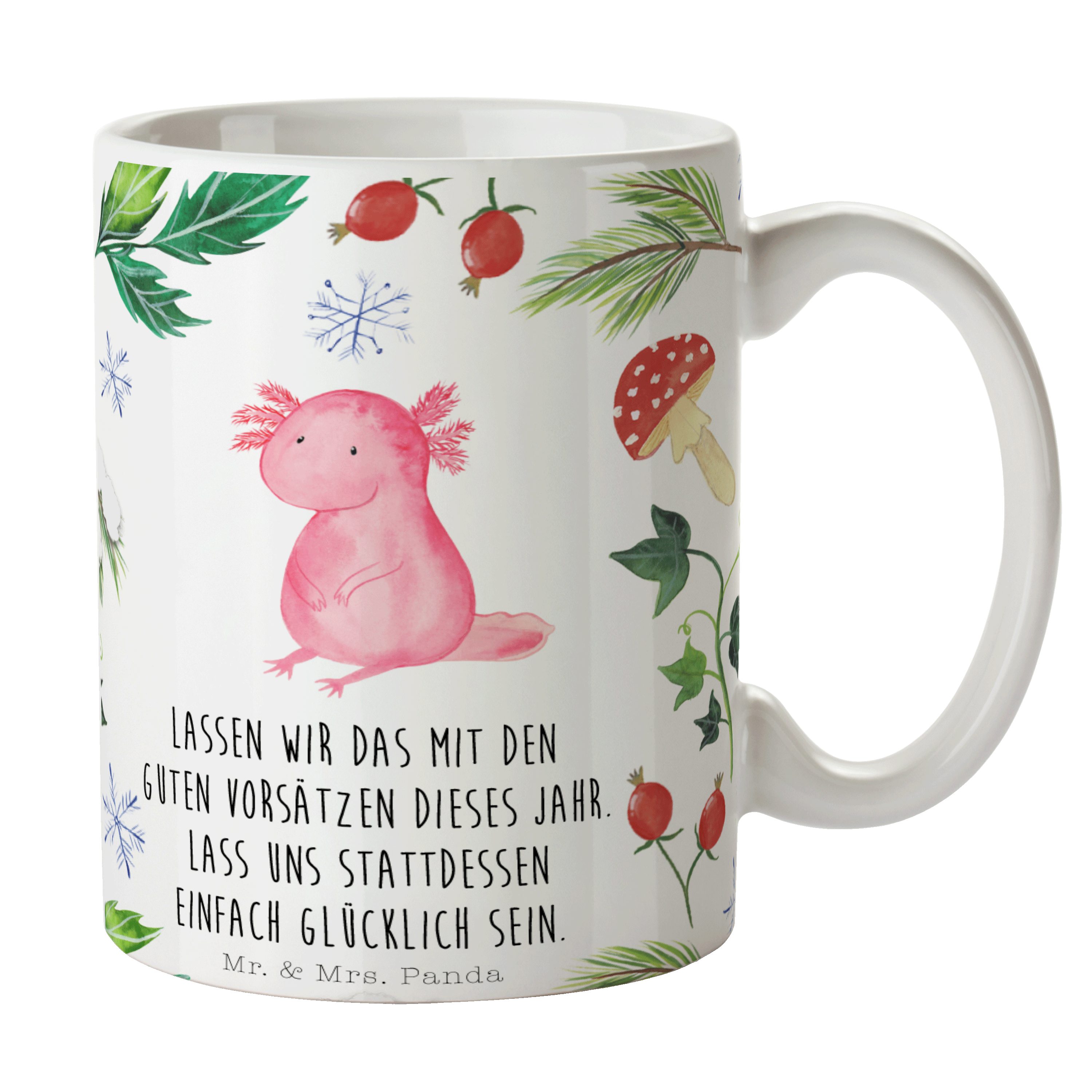 Keramik Tasse, Tasse Geschenk Motive, Te, Mrs. Tasse Glücklich - - Panda Geschenk, Mr. Weiß Axolotl &