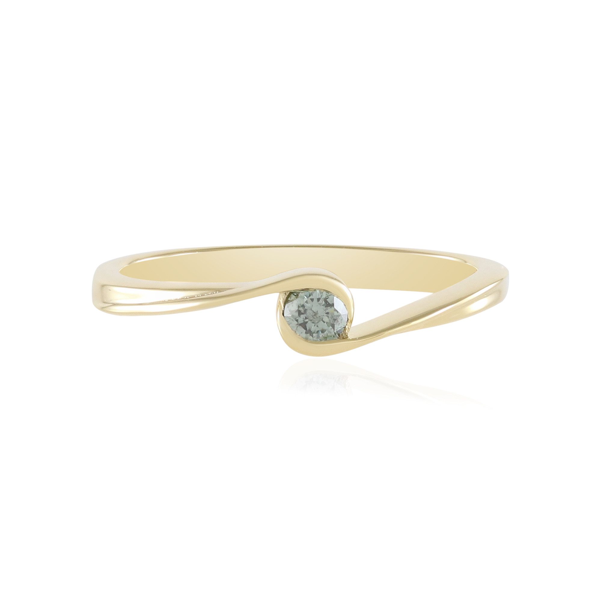 Cavill Diamantring Himmelblauer 0,099 ct Diamant Ring, vergoldet, 925 Silber, elegant (1-tlg)