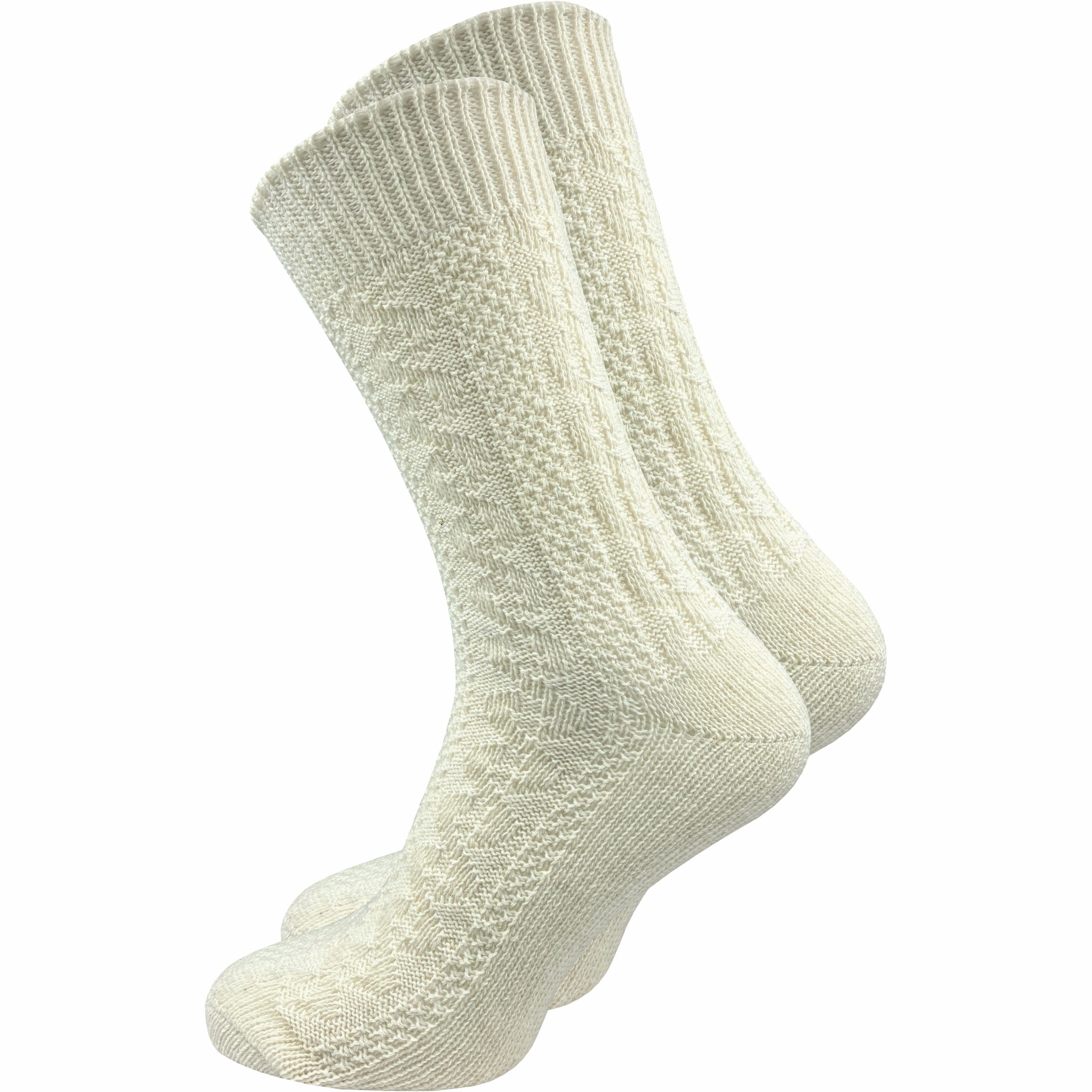 GAWILO Традиційні шкарпетки für Herren mit urigem Zopfmuster in grau & natur mit Komfortbund (1 Paar) Ideale Ergänzung für Ihre Lederhose auf dem Oktoberfest oder Wasen