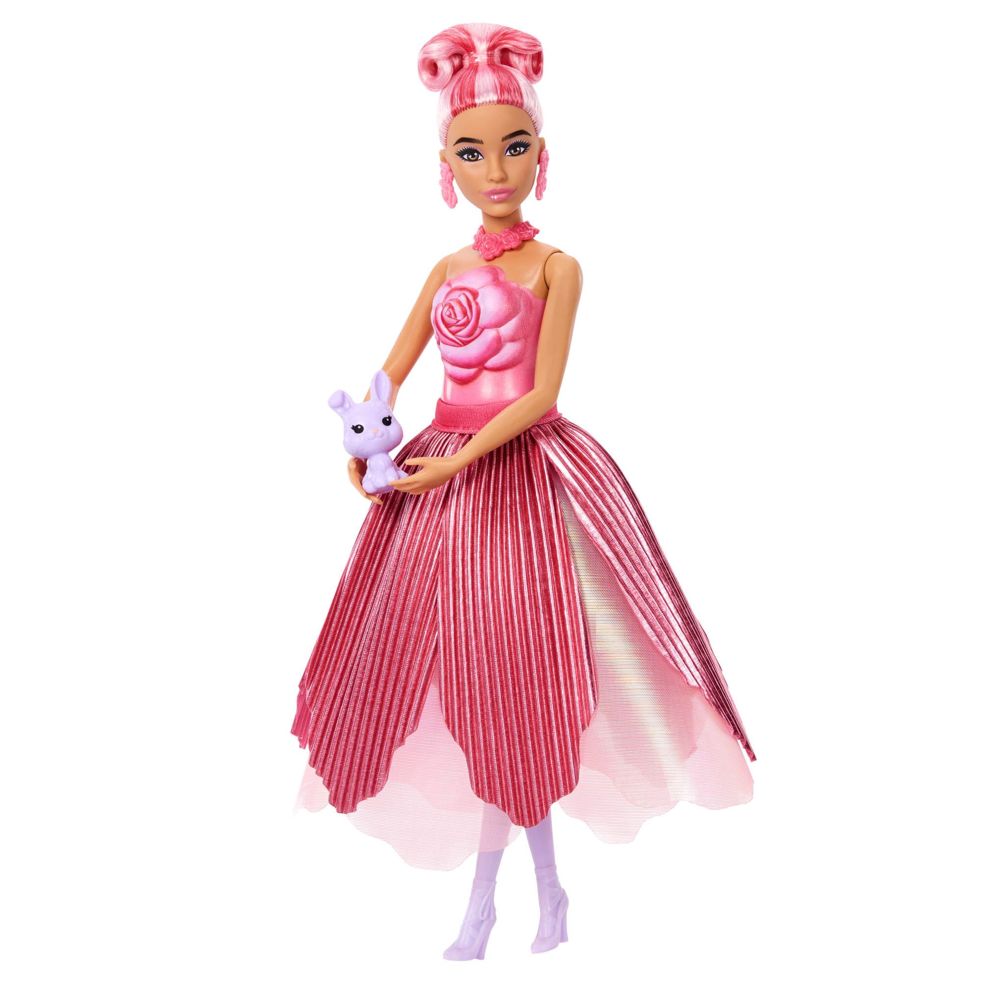 Barbie Anziehpuppe Flower Surprise Puppe - rote Rose, mit Duft