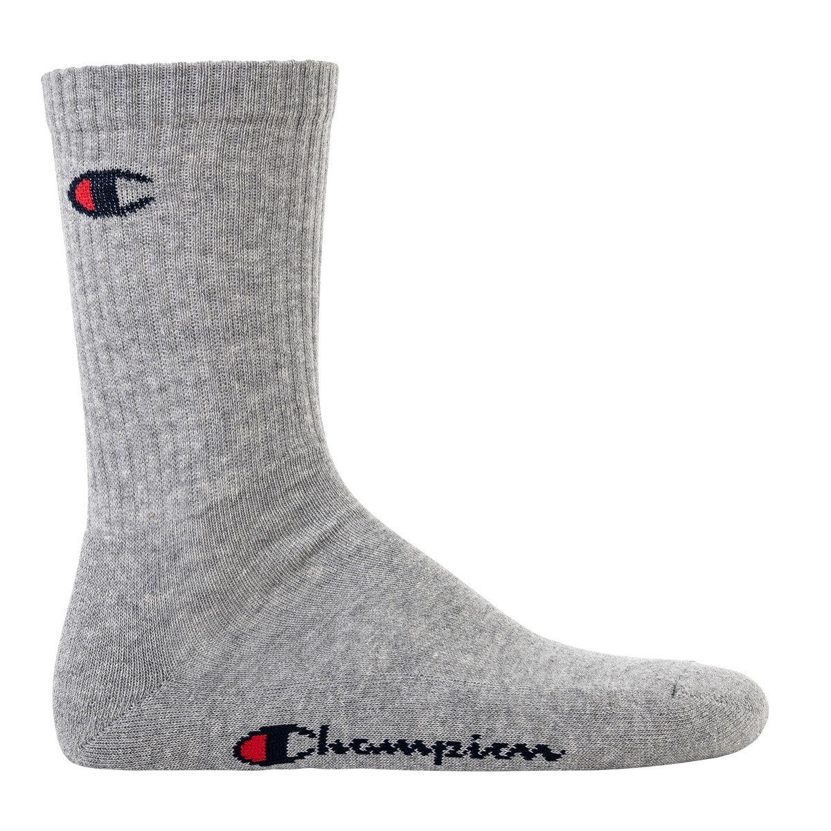 Champion Sportsocken Unisex Socken, 6 Blau/Weiß/Grau Socken Crew - Basic Paar