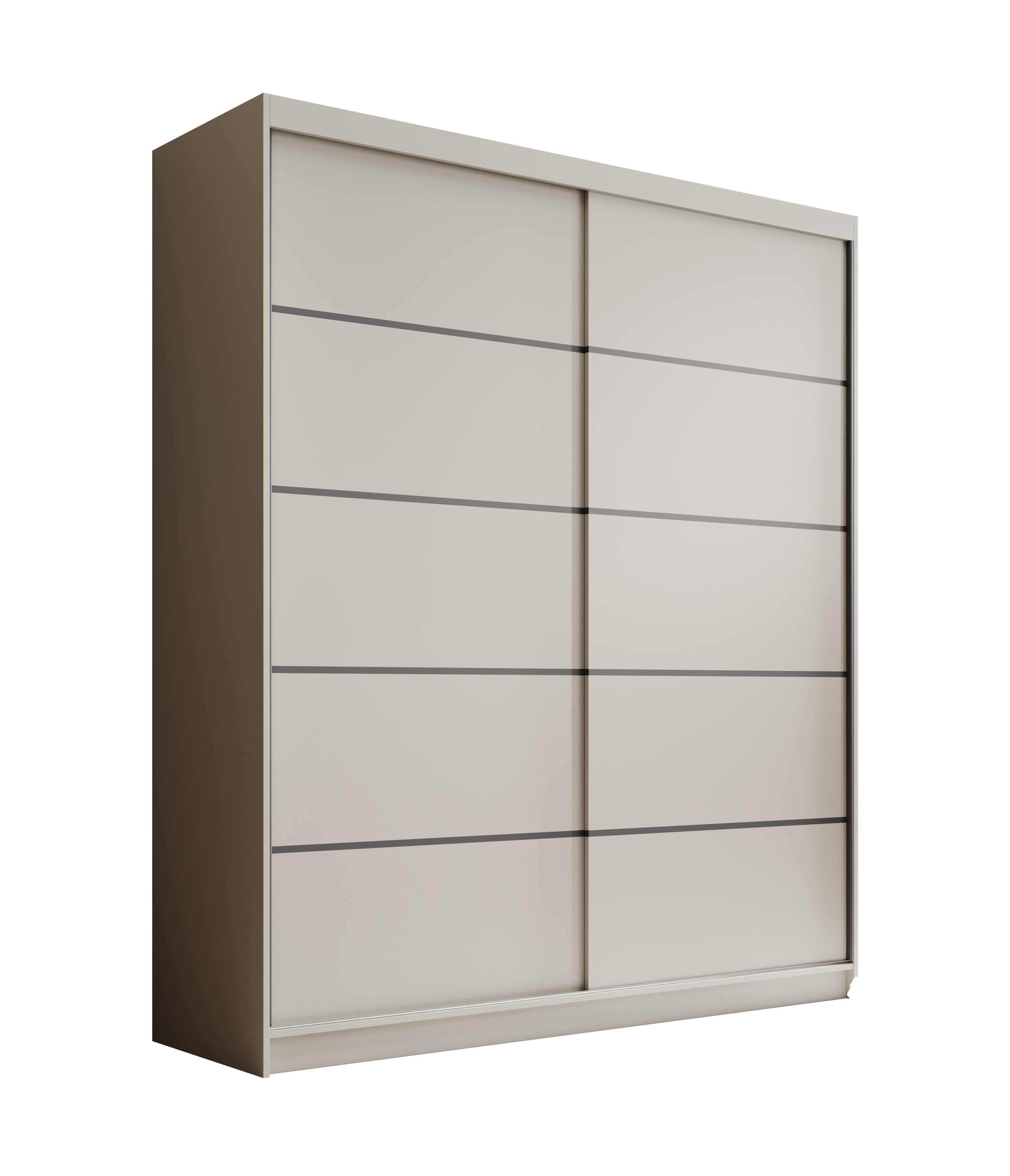 MOEBLO Schiebetürenschrank SIENNA 180 (6 Fächer & Kleiderstange, platzspare günstig online kaufen