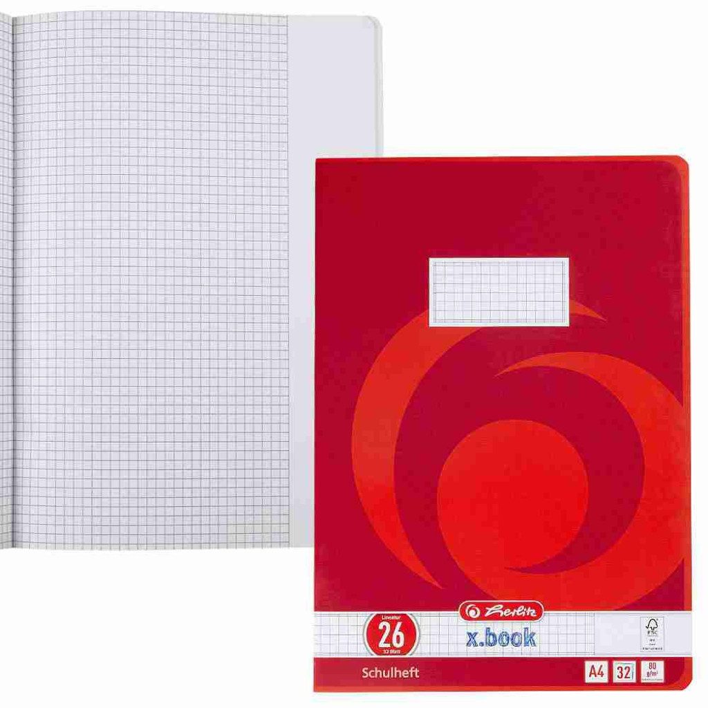 Herlitz Schulheft herlitz Schulheft x.book Lineatur 26, A4