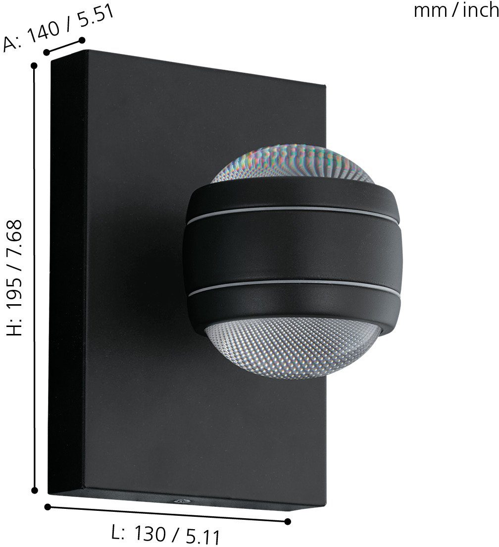 EGLO LED Außen-Wandleuchte Sesimba, LED fest integriert | Wandleuchten