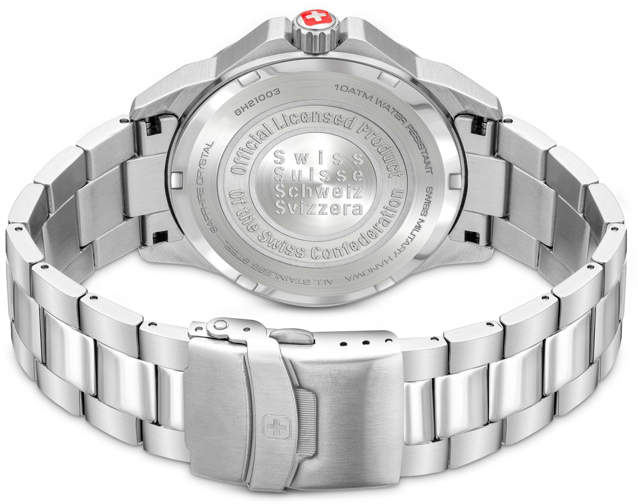 SMWGH2100303 PUMA, Hanowa Military Swiss Uhr schwarz Schweizer