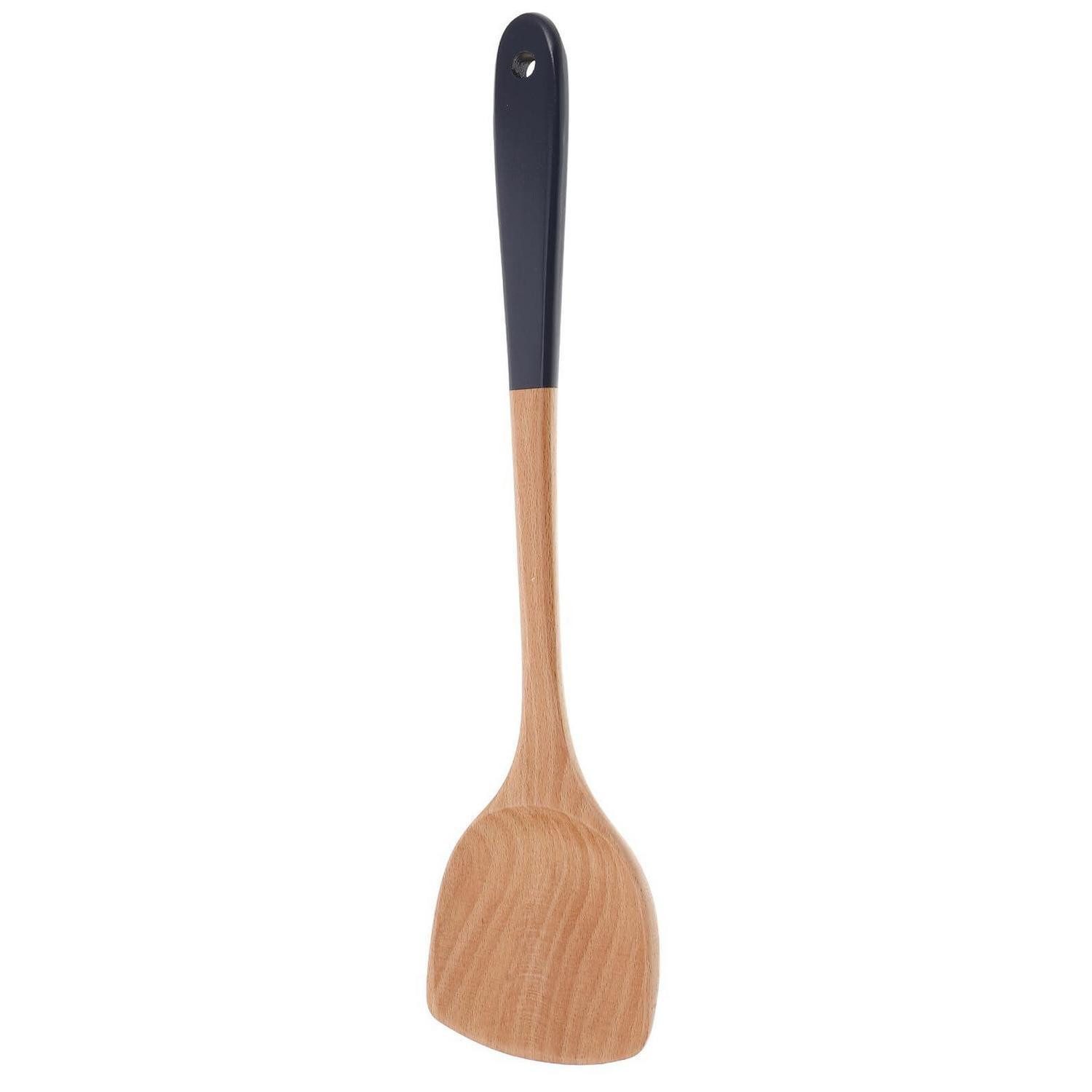 LuxusKollektion Pfannenwender Holzspatel Buchenholz 39cm Komfortgriff Antihaft