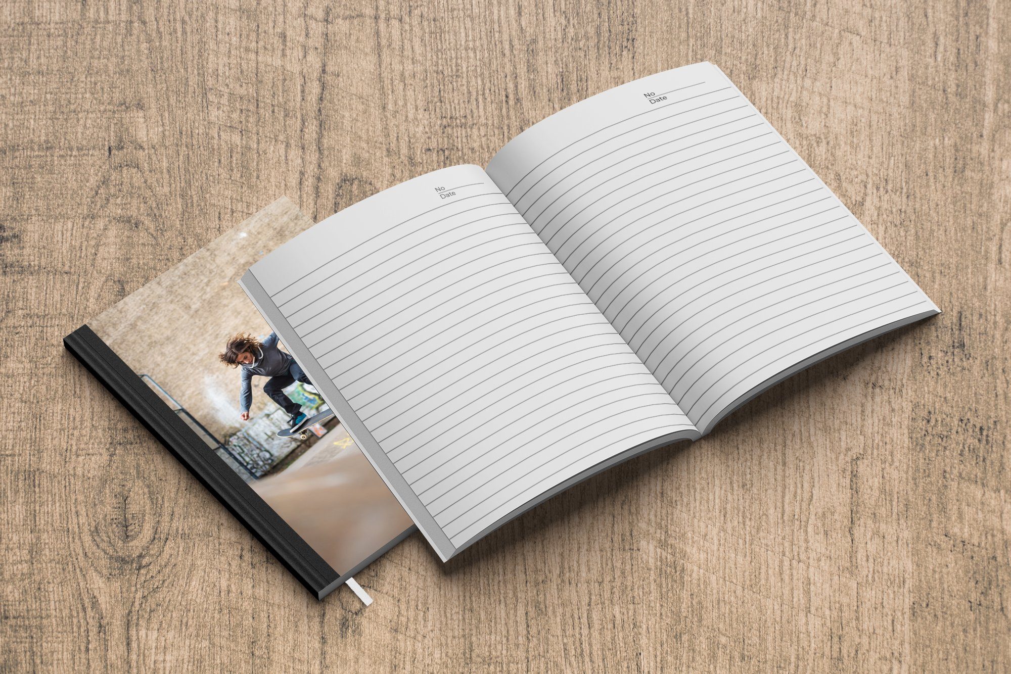 Journal, A5, Seiten, Merkzettel, Stunt 98 Skateboard, einen Notizbuch Haushaltsbuch MuchoWow Tagebuch, Notizheft, macht Mädchen Ein ihrem mit