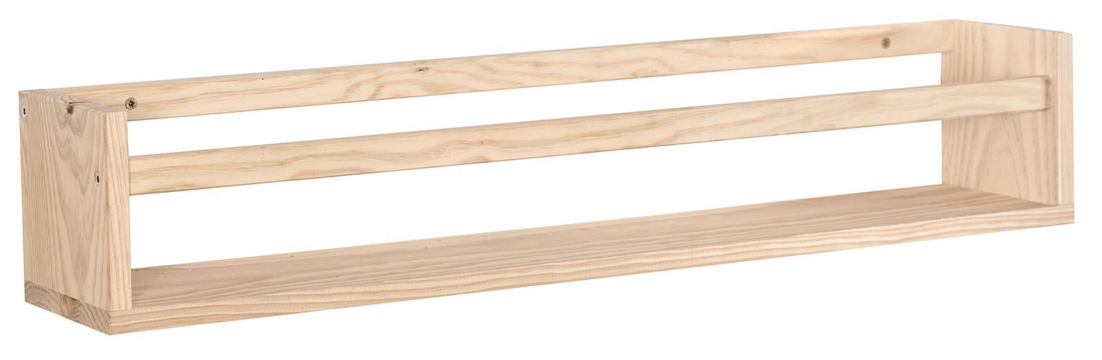 Astigarraga Kit Line Wandregal Gewürzregal Küchenregal Wandregal Holzregal mit Holzstrebe, Gewürzregal zur Wandmontage, 15 x 80 x 15 cm