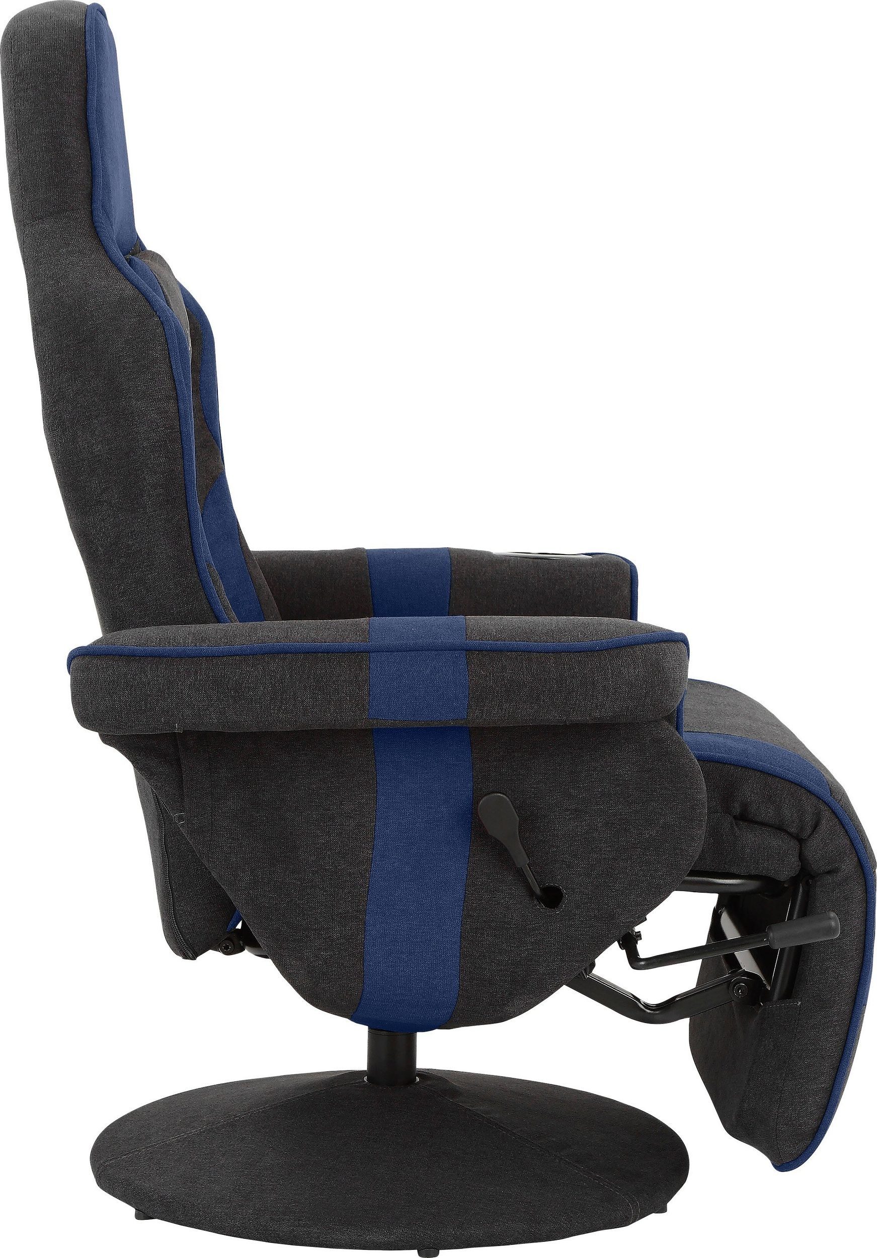 Relaxfunktion, und Gaming-Stuhl gepolstert, 47 loft24 cm Getränkehalter, Finn, Sitzhöhe Dreh-