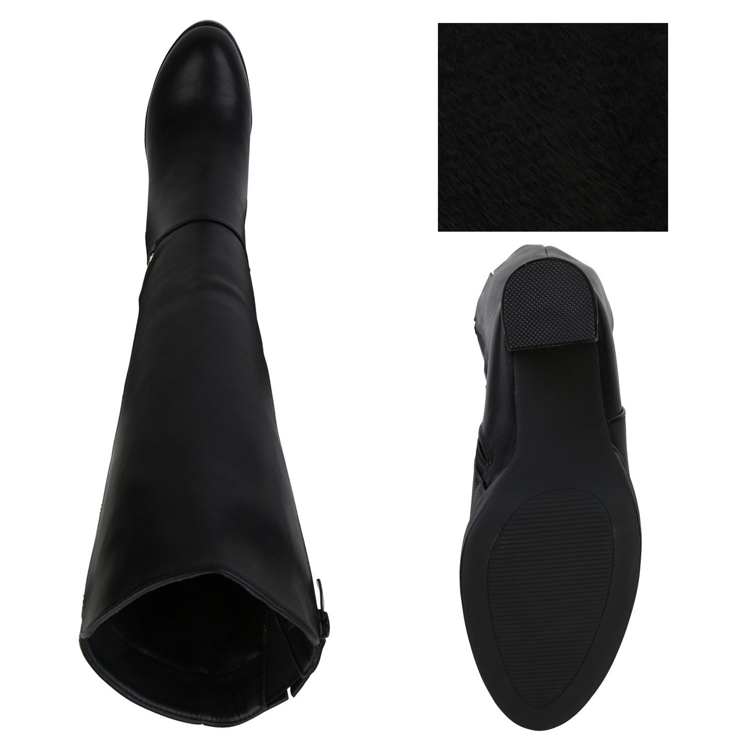 VAN HILL 840613 Stiefel Damen Leicht Gefütterte Klassische Stiefel Plateau Vorne