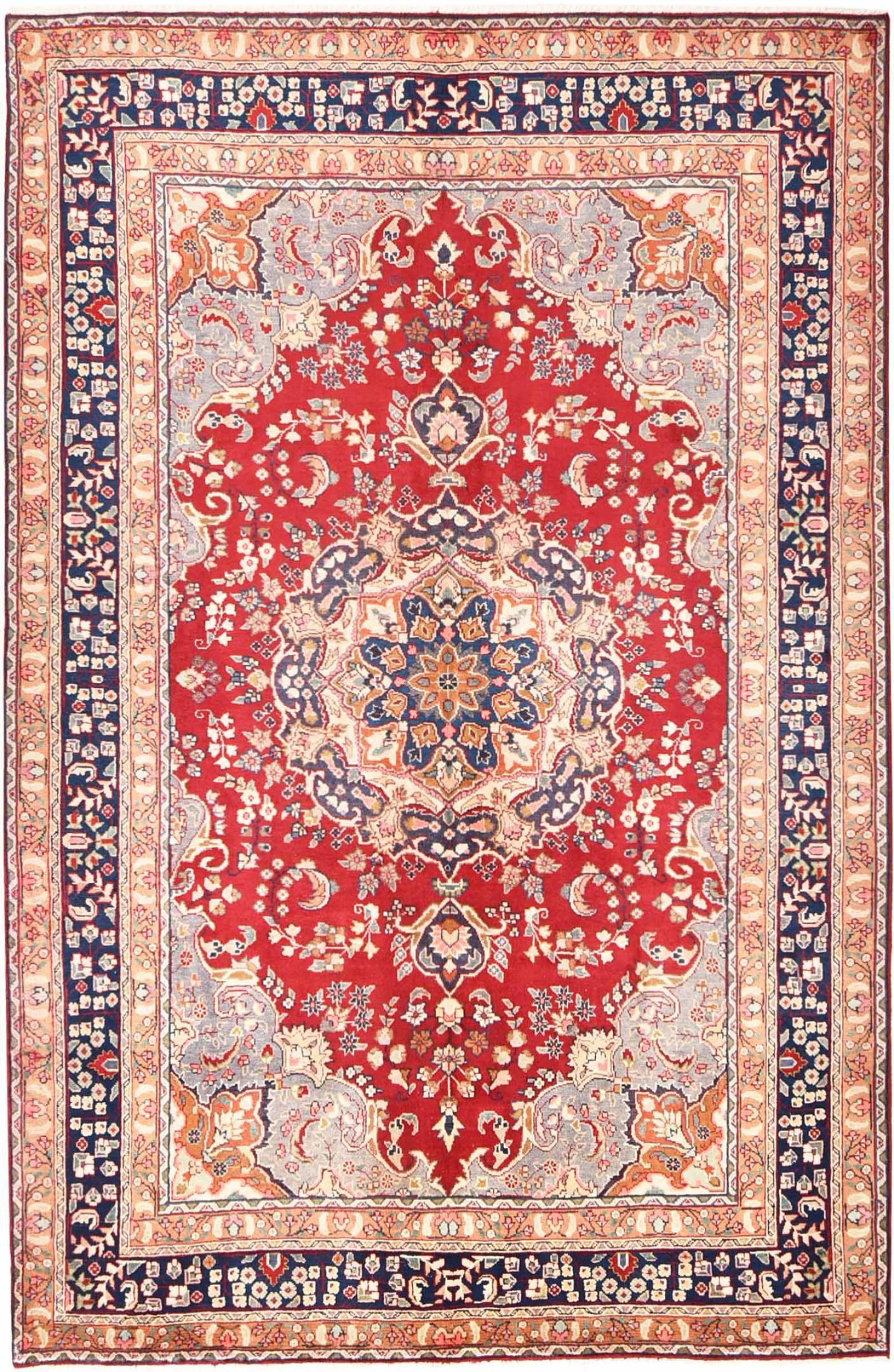 Nain Trading Orientteppich Mashhad 198x301 Handgeknüpfter Orientteppich / Perserteppich, rechteckig, Höhe: 12 mm