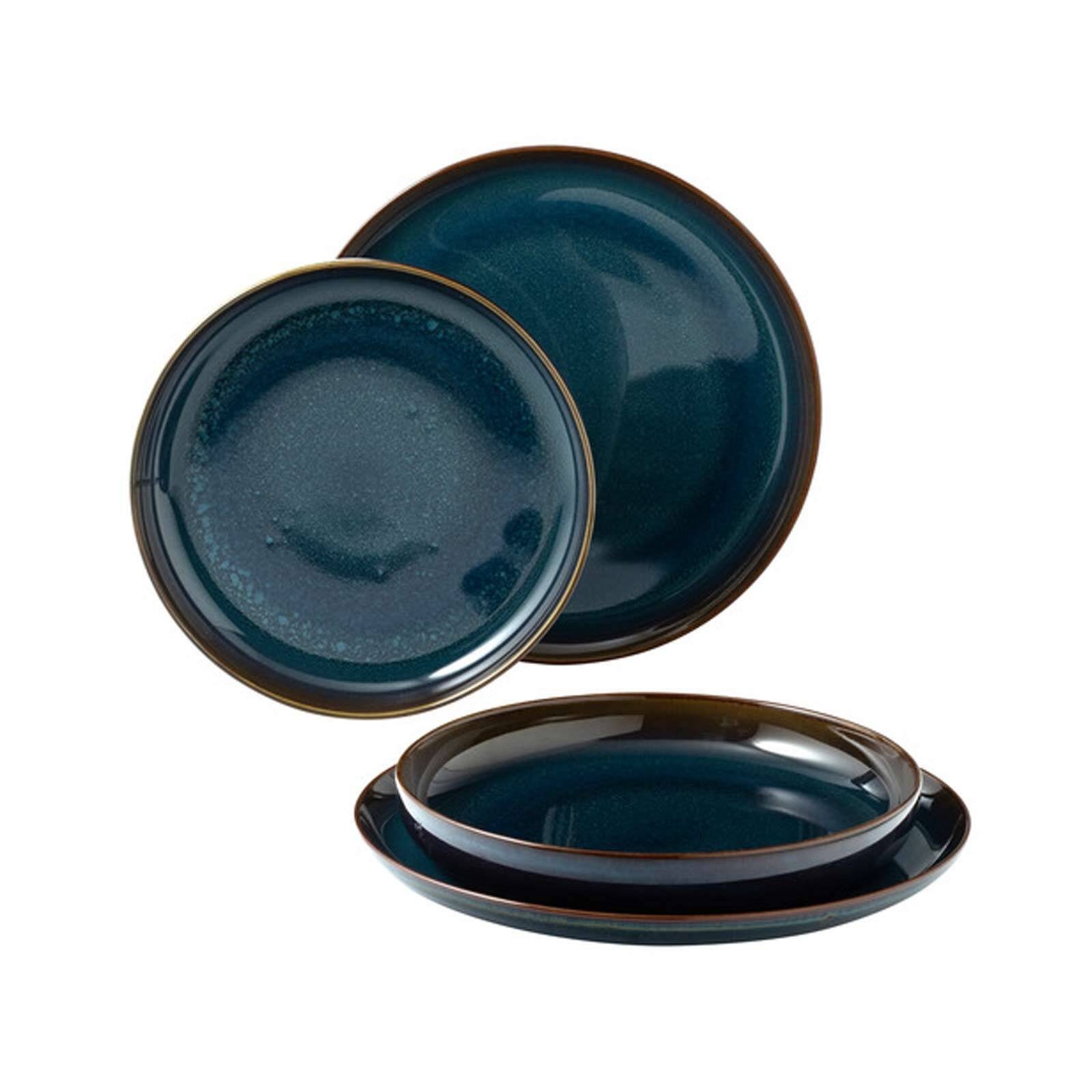 like. by Villeroy & Boch Tafelservice Crafted Denim Tafel-Set 4er Set (4-tlg), 2 Personen, Porzellan