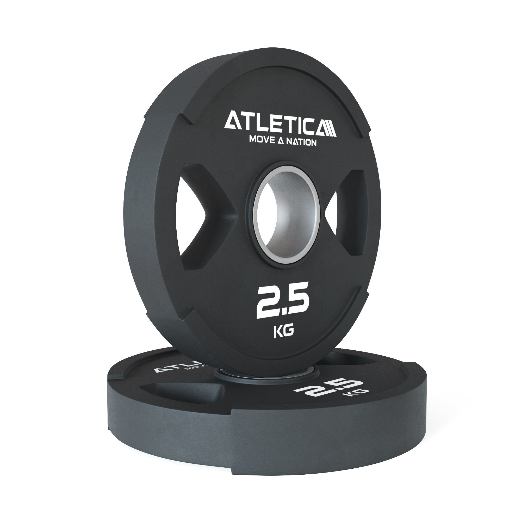 ATLETICA Hantelscheiben Dual-Gripper Hantelscheiben, Paar, 2.5 kg bis 25 kg, 5 kg, (2-tlg)