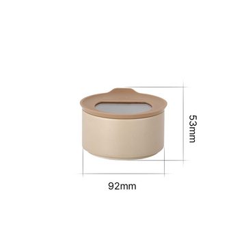 NEOFLAM® Vorratsdose FIKA One Keramik Vorratsdose 200ml - Sand Beige, Keramik, Silikon, (1-tlg)