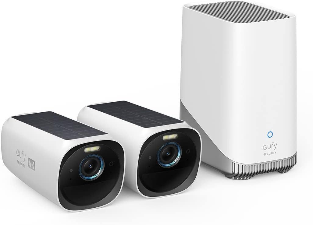 eufy Security Überwachungskamera eufyCam 3, überwachungskamera aussen, 4K kabellose überwachungskamera (2-tlg., Nachtsicht)