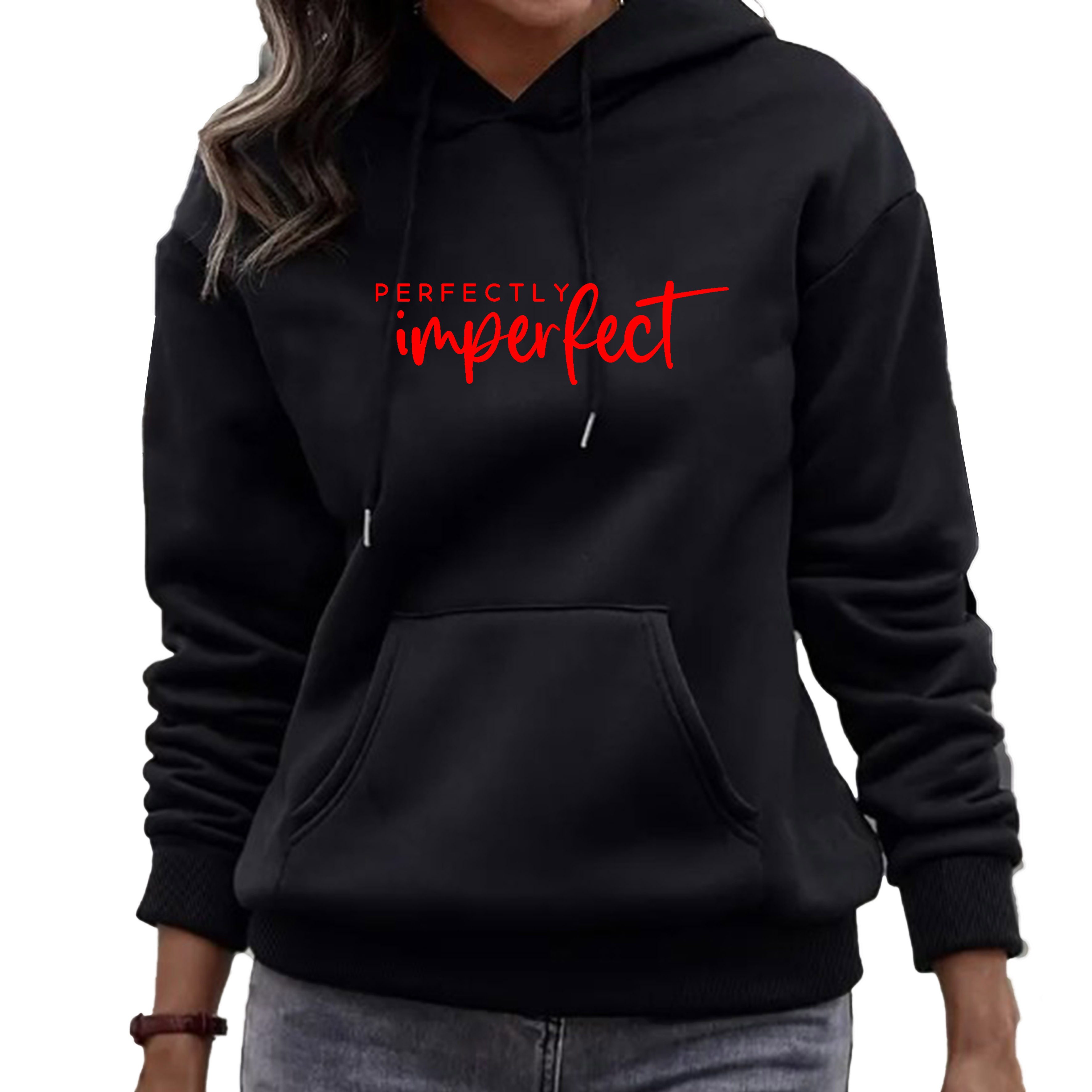 Banco Kapuzensweatshirt Damen Perfectly Imperfect Hoodie Unifarben Größen X günstig online kaufen