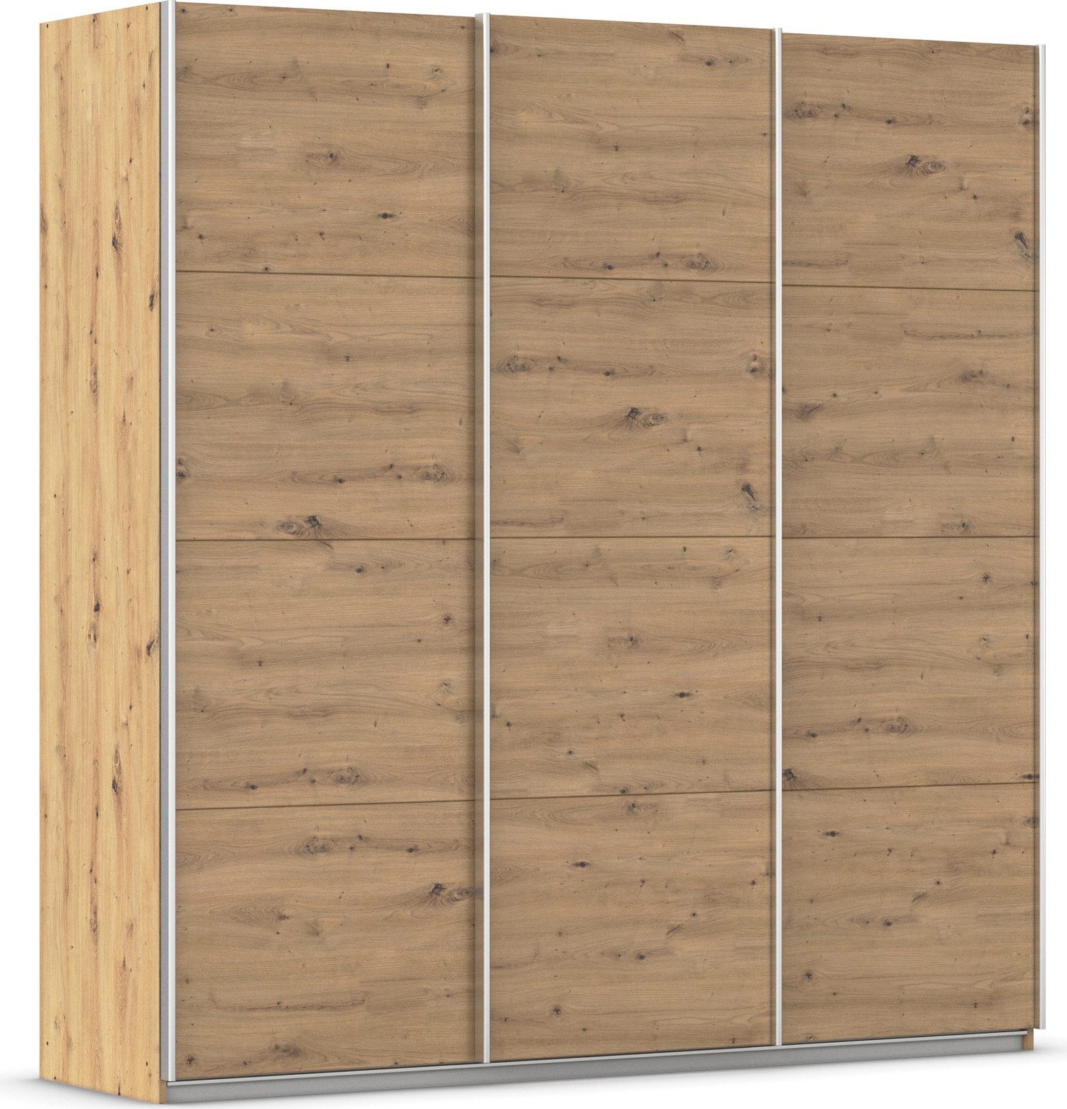 rauch Schwebetürenschrank Kleiderschrank Schrank Garderobe AGORDO mit Dekor- oder Hochglanzfront (in zwei Griff-Farben) durchdachte Innenausstattung, in 4 Breiten und 2 Höhen MADE IN GERMANY