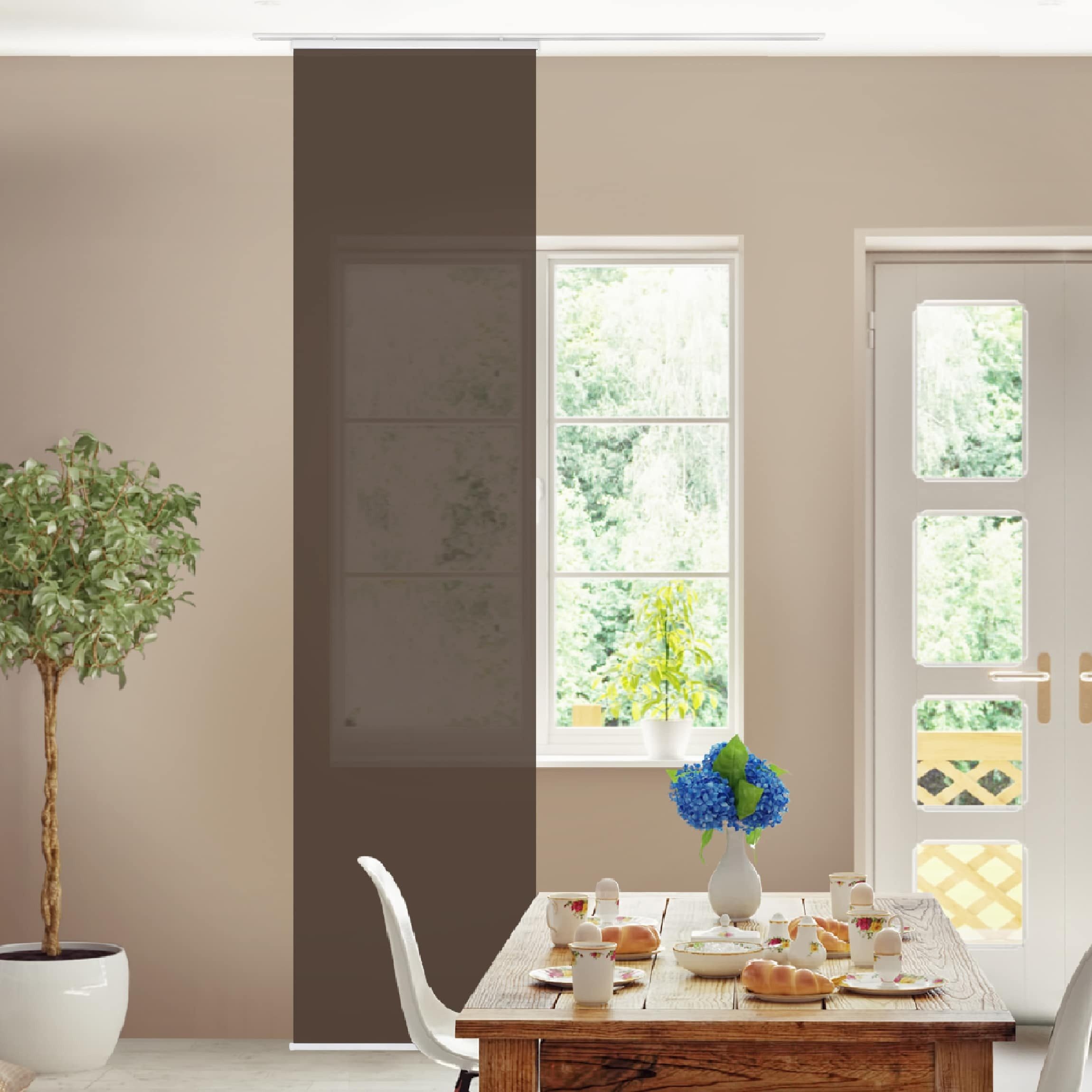 Bilderdepot24 Schiebegardine modern Flächenvorhang blickdicht Cacao, günstig online kaufen
