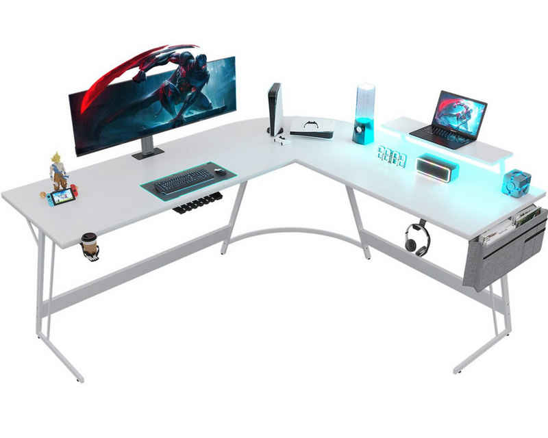 EBUY Gamingtisch Gaming-Schreibtisch mit Monitorständer, L-förmiger Gaming-Schreibtisch (1-St)