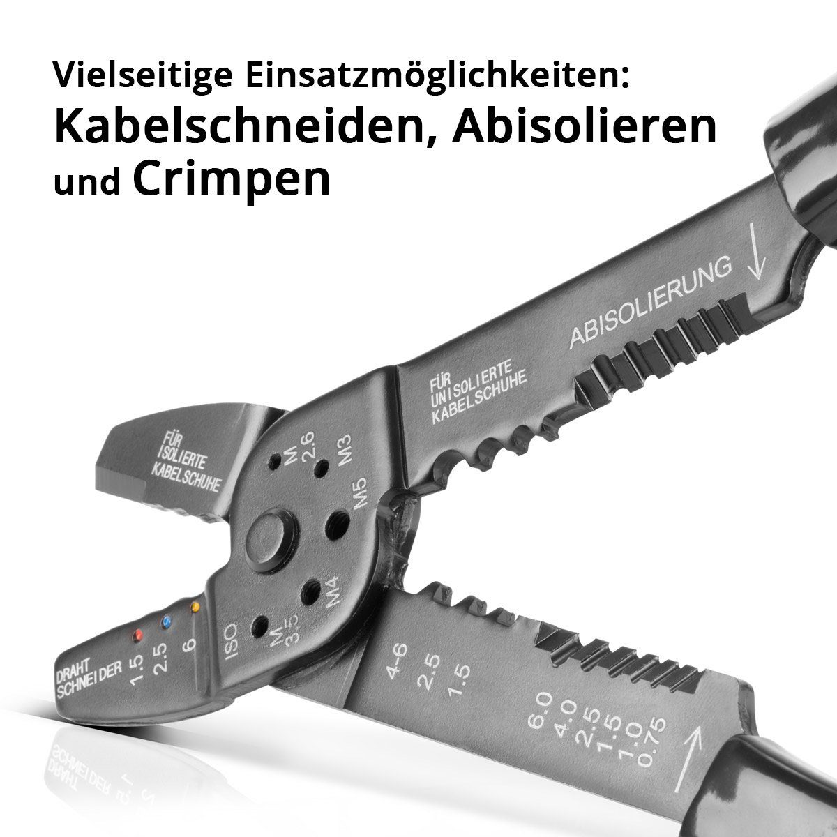 ST Multifunktionale 1-tlg. Crimpzange Crimpzange Packung CZ-240 mm², 0,75-6 STAHLWERK