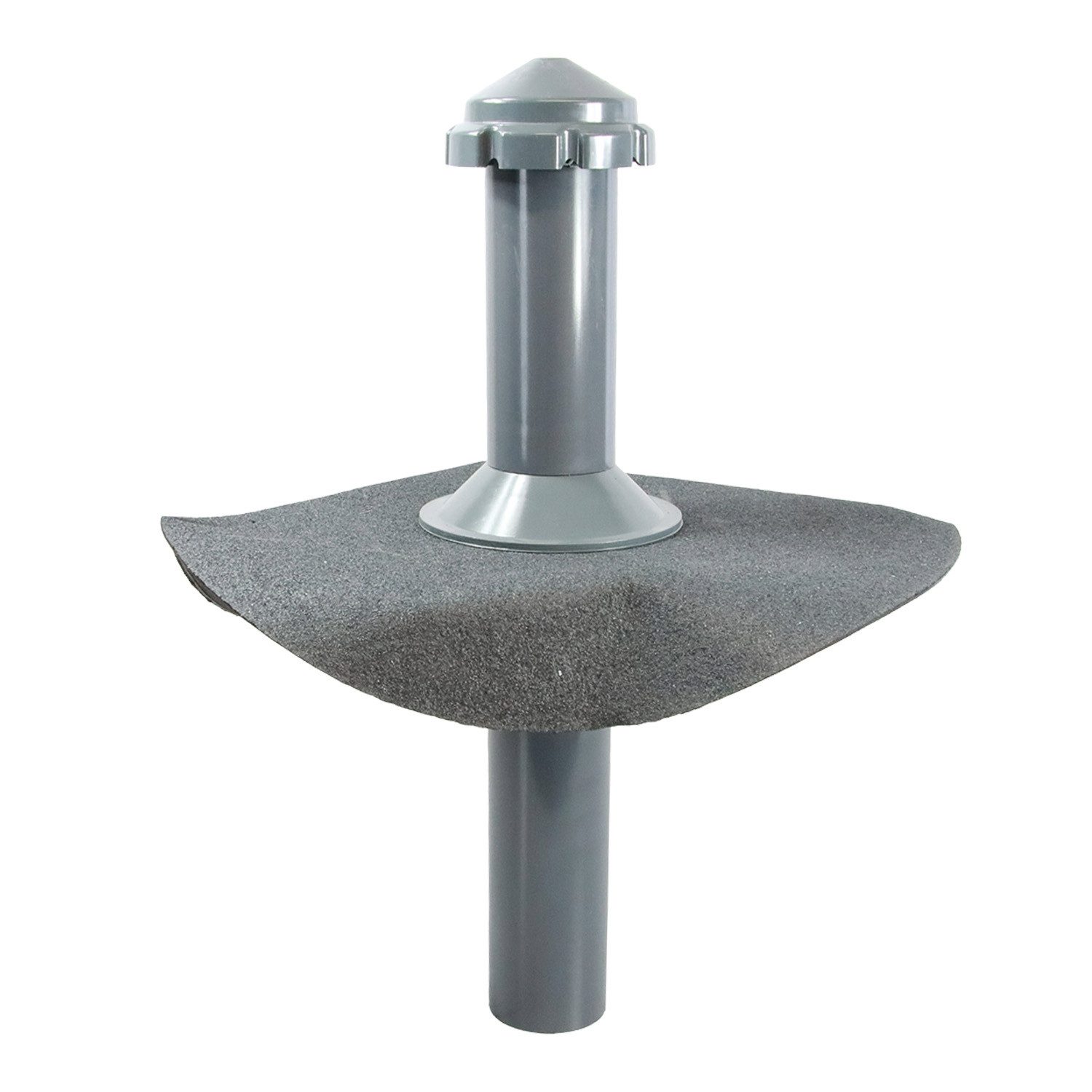 FLECK Dachdurchführung FLECK Flachdach-Sanitärlüfter mit Flansch aus Bitumen DN70, Bitumen, Ø 7 cm