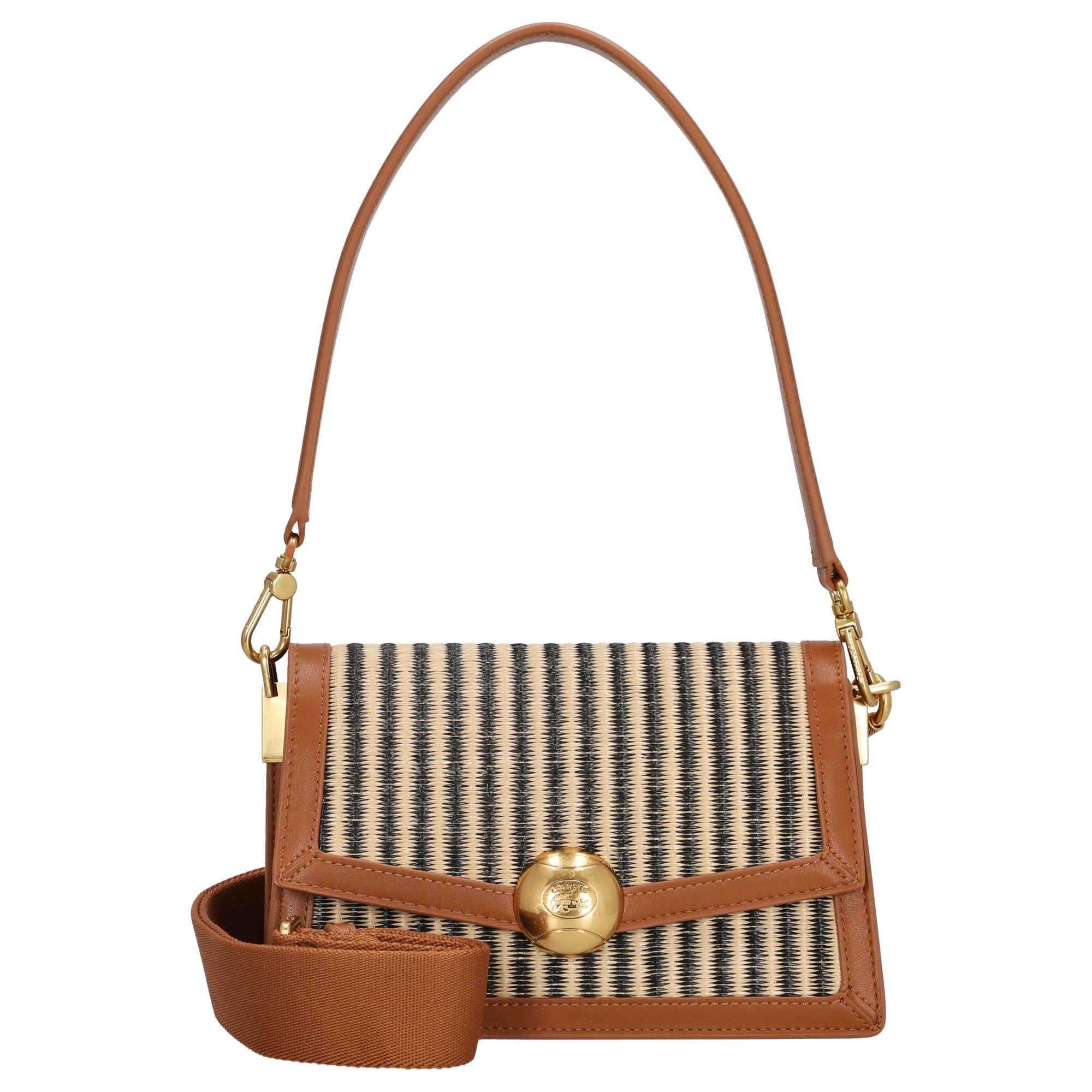 Lacoste Umhängetasche Flap Shoulder Bag - Schultertasche 22.5 cm (brown)