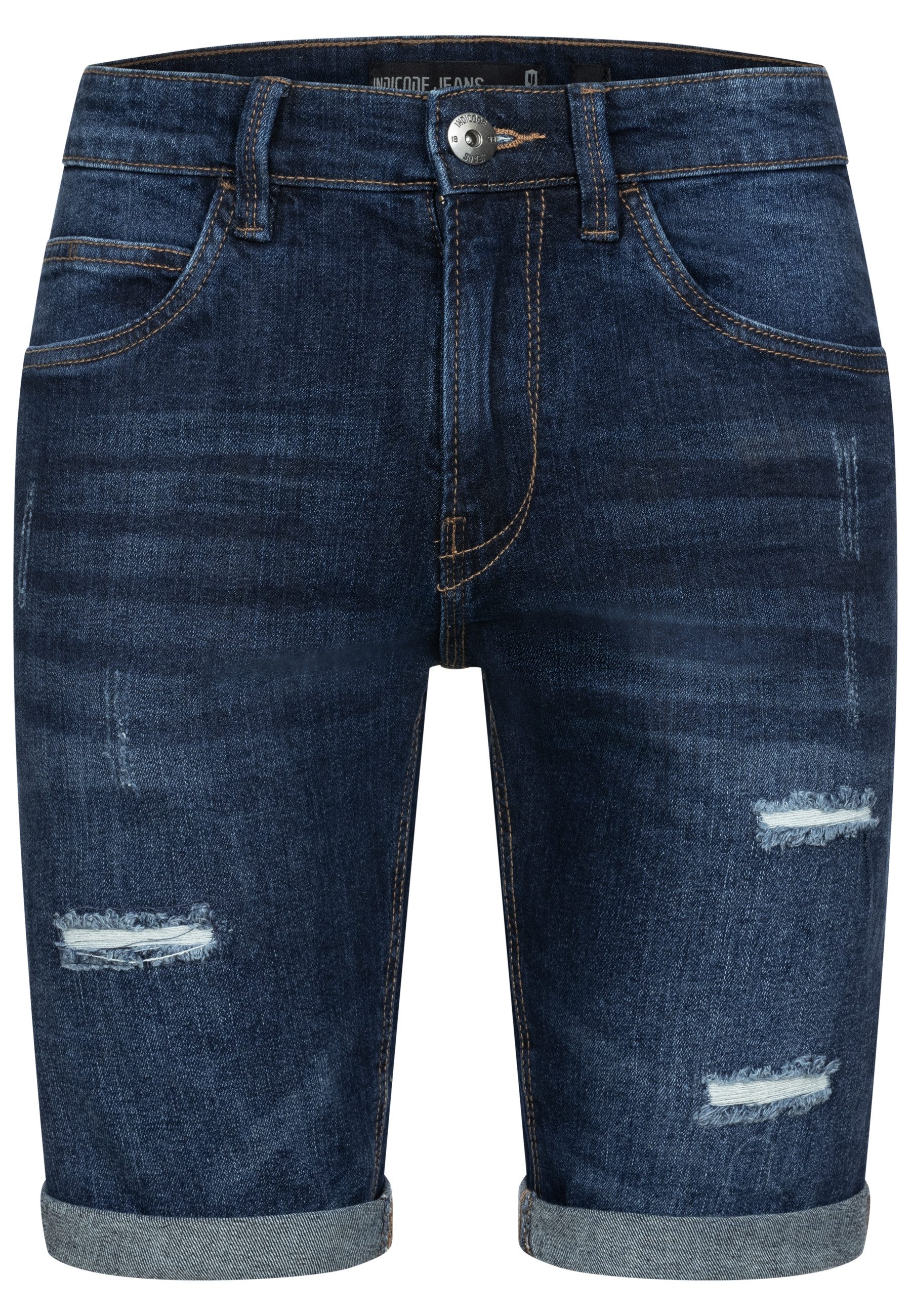 Indicode Jeansshorts Herren Caden Jeans Shorts Herrenshorts mit 5 Taschen, günstig online kaufen