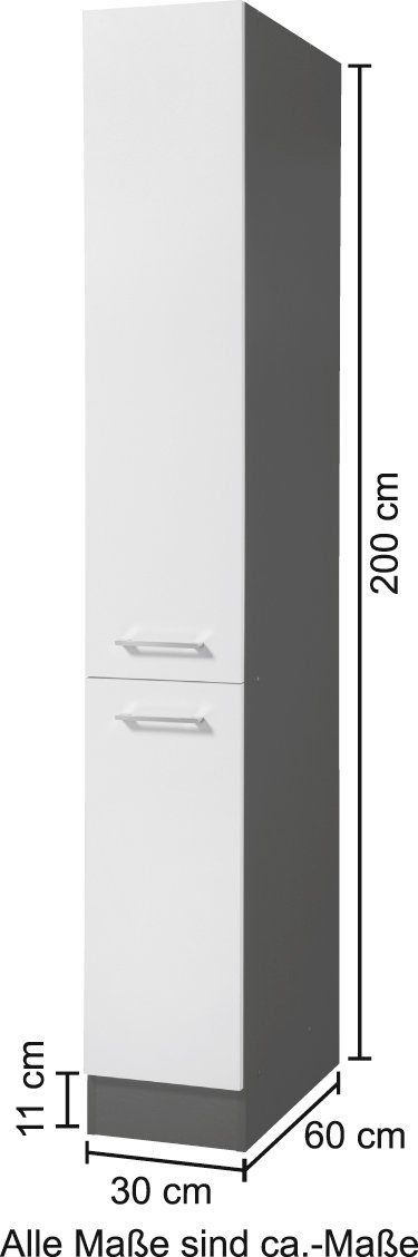 Apothekerschrank Paris weiß/ graphit cm 30 MÖBEL Breite HELD