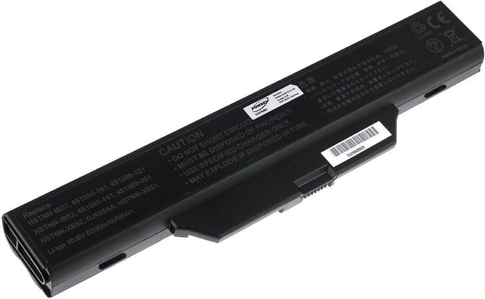 Powery Akku für Compaq V) Laptop-Akku HSTNN-IB51 (10.8 mAh 5200 Typ