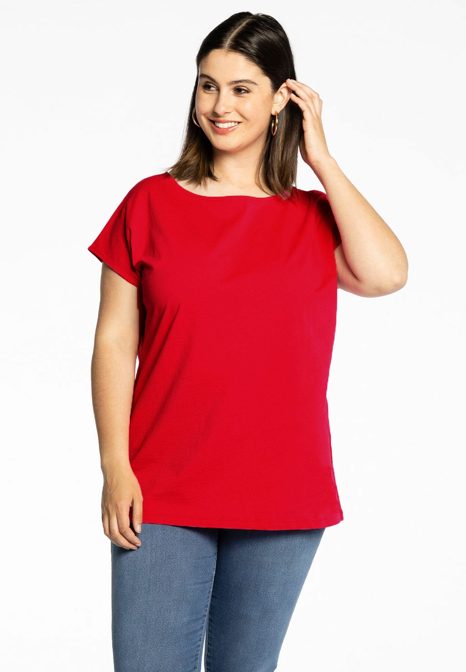 Yoek Langarmshirt Große Größen red