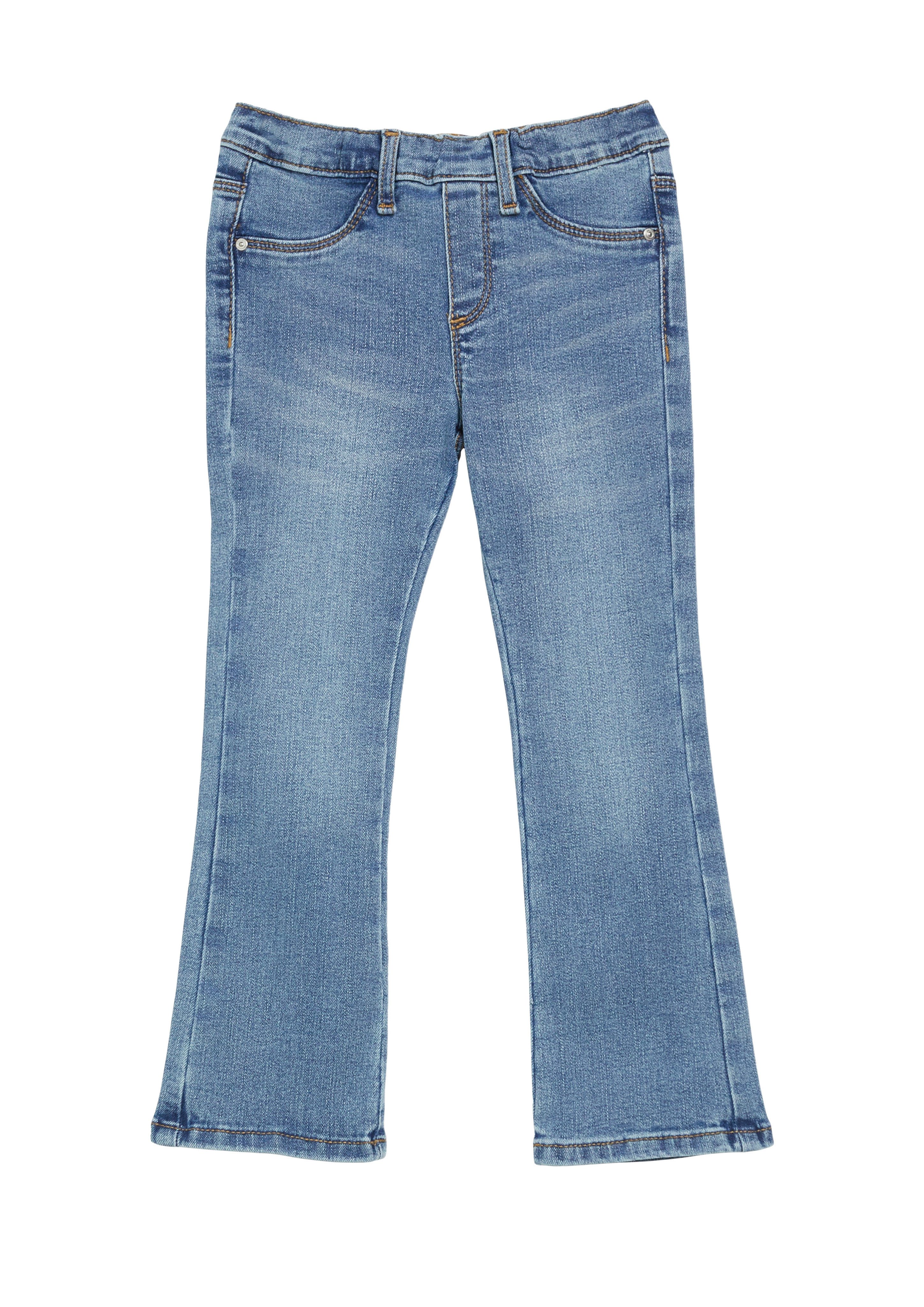 s.Oliver Junior Dehnbund-Jeans mit elastischem Bund und Gummizug, langer Schnitt