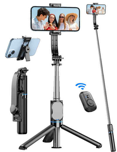 HYTIREBY Selfie Stick Stativ, 106cm Handy Stativ Erweiterbar Selfiestick (Für Smartphone 360° Drehbar Kompatibel mit iPhone, Android)