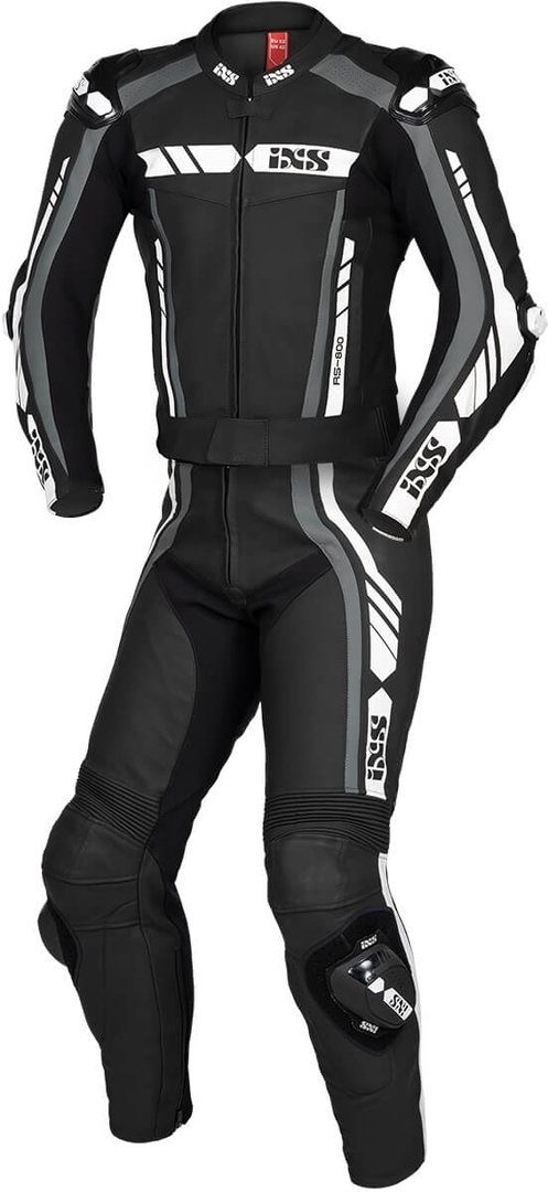 IXS Motorradkombi Sport RS-800 1.0 2-Teiler Motorrad Lederkombi Atmungsaktiv protektoren herausnehmbares reißverschluss