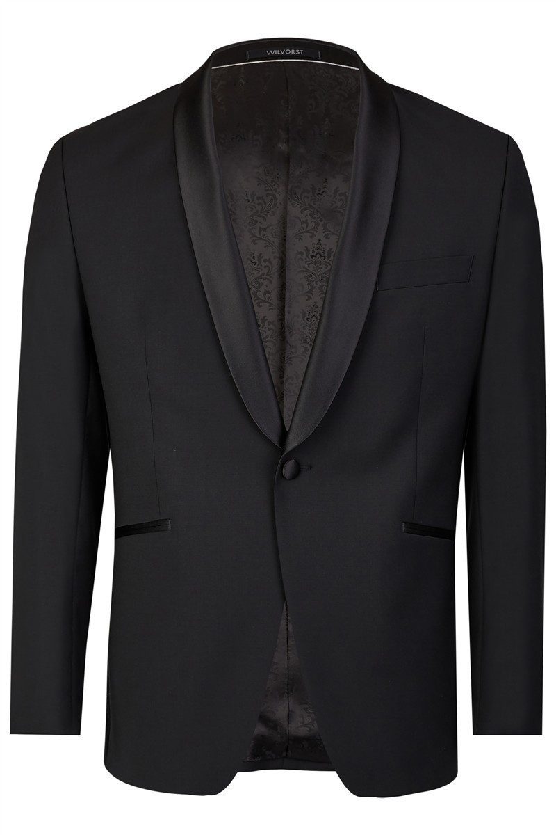 Wilvorst Sakko Wilvorst CLASSICs Herren Smokingsakko Schalkragen Drop8 Schwarz