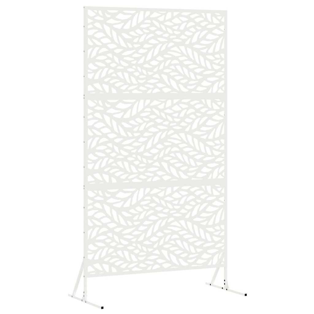 vidaXL Gartenzaun Sichtschutz Weiß 100 x 50 x 180 cm Stahl, (1-St)